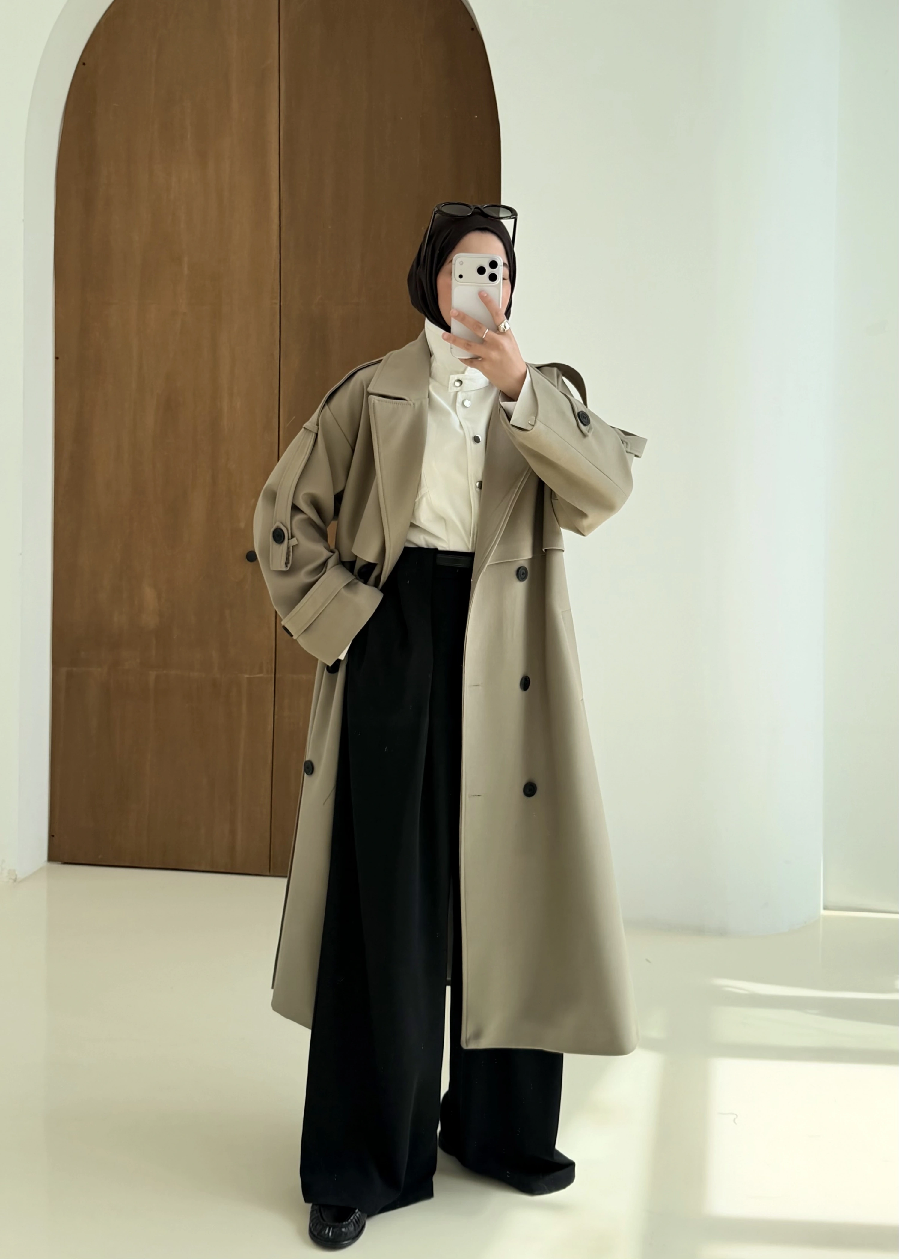 2045 PREMİUM POLEVİSKON UZUN SALAŞ TRENÇKOT yeşil