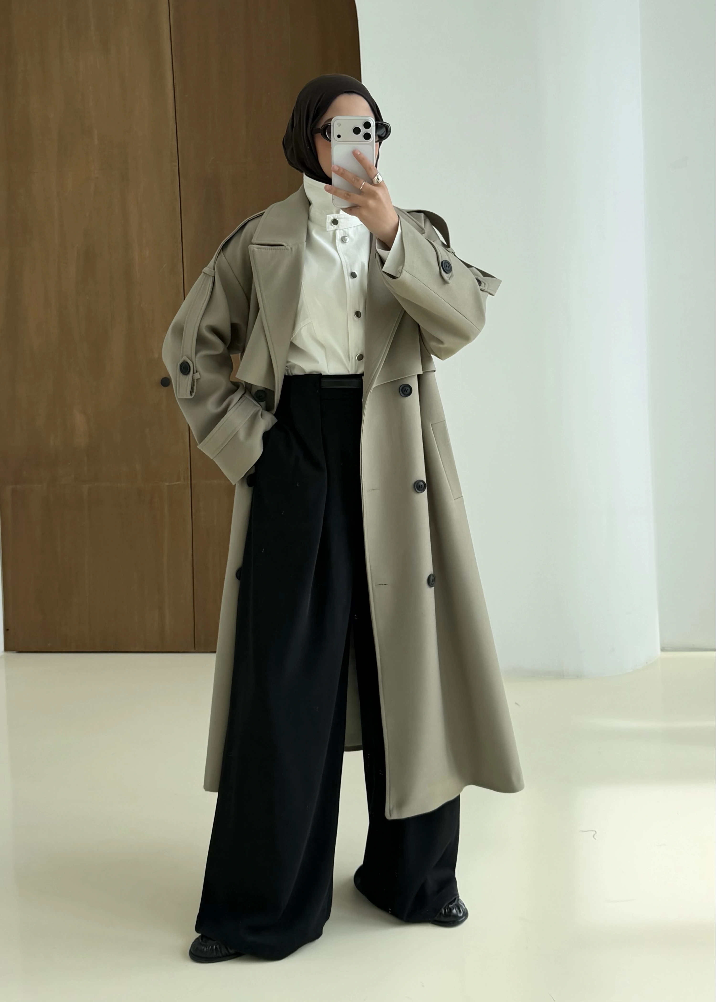 2045 PREMİUM POLEVİSKON UZUN SALAŞ TRENÇKOT yeşil