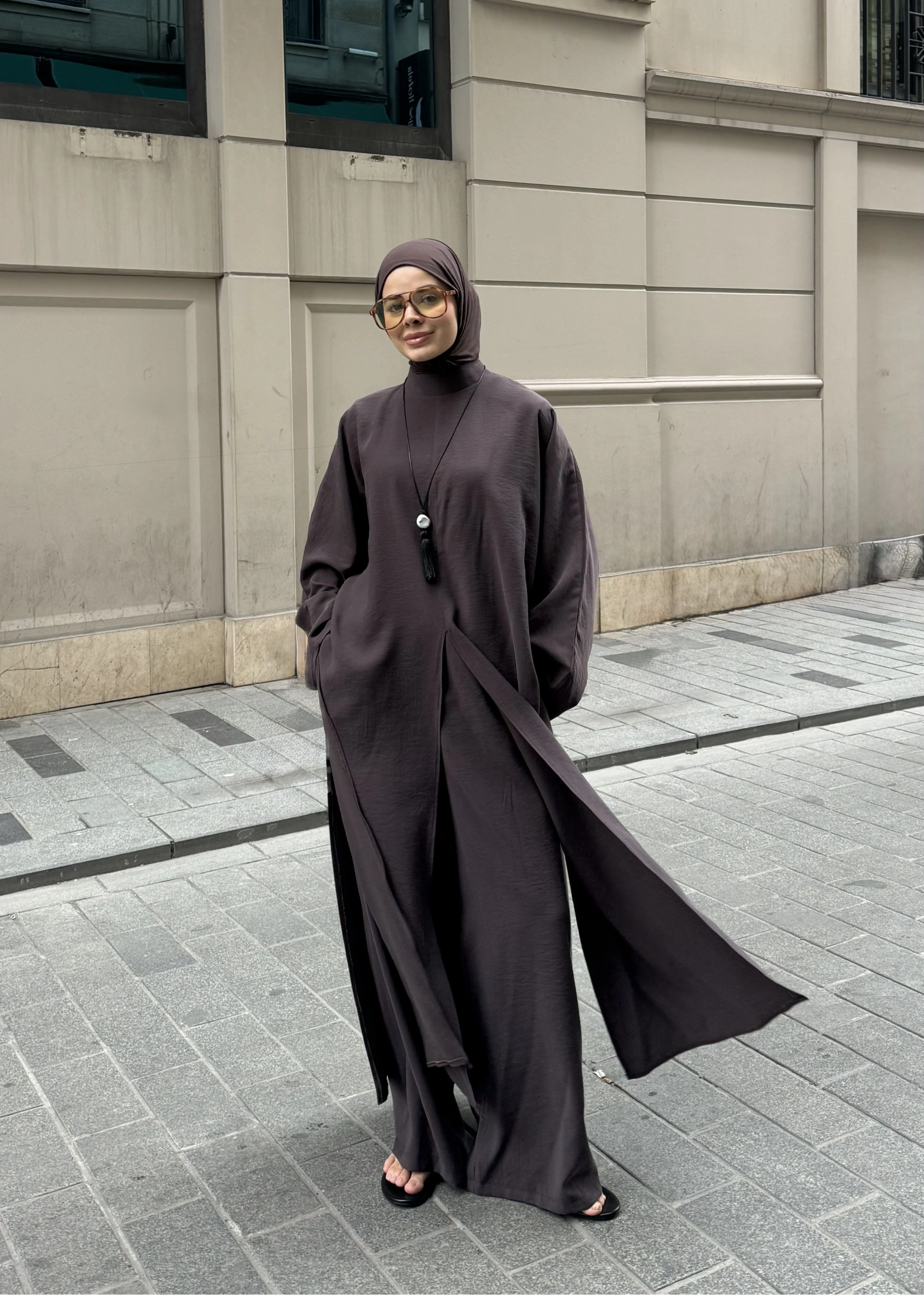 8832 FREEZE YIRTMAÇLI TAKIM KAHVE