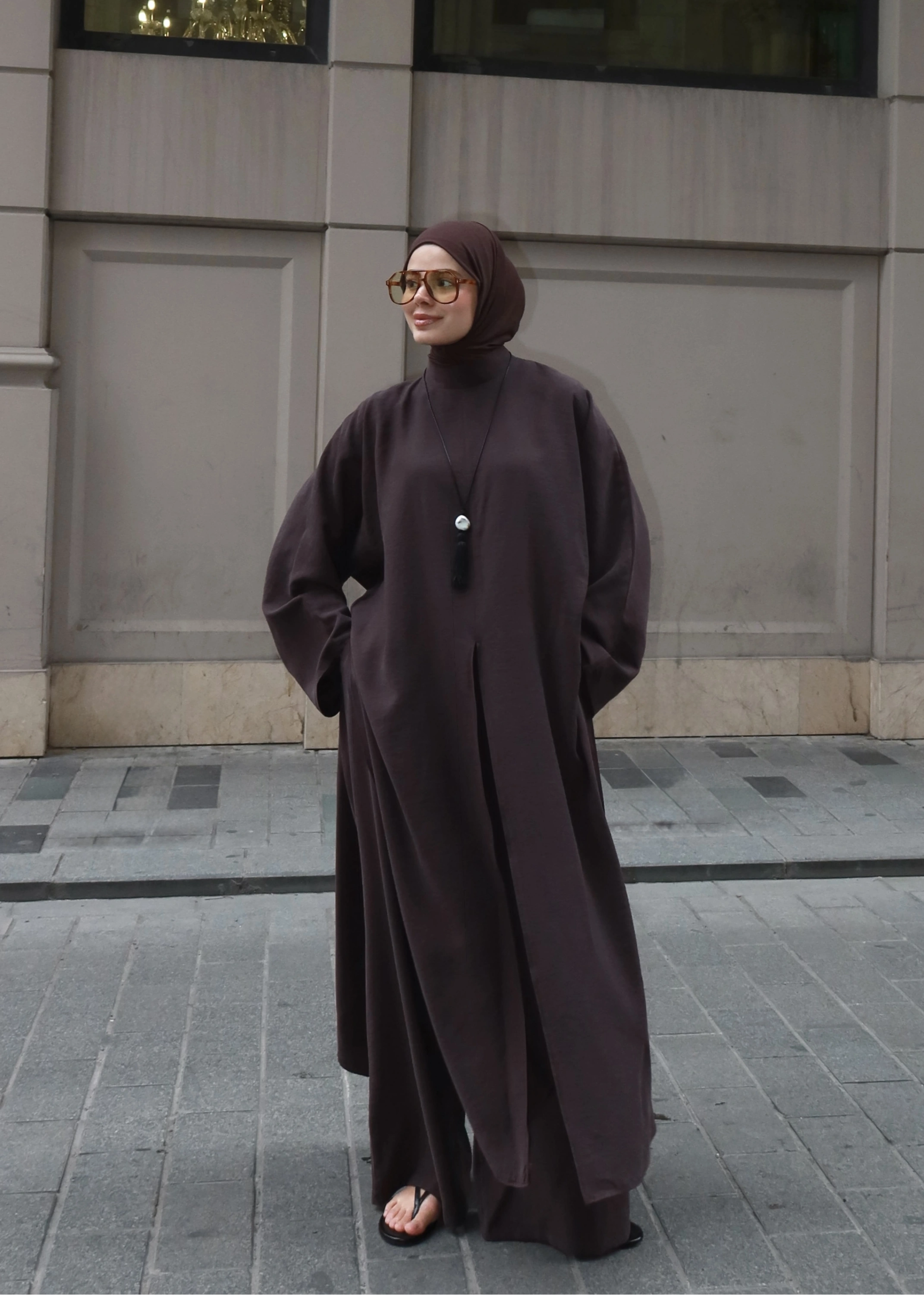 8832 FREEZE YIRTMAÇLI TAKIM KAHVE