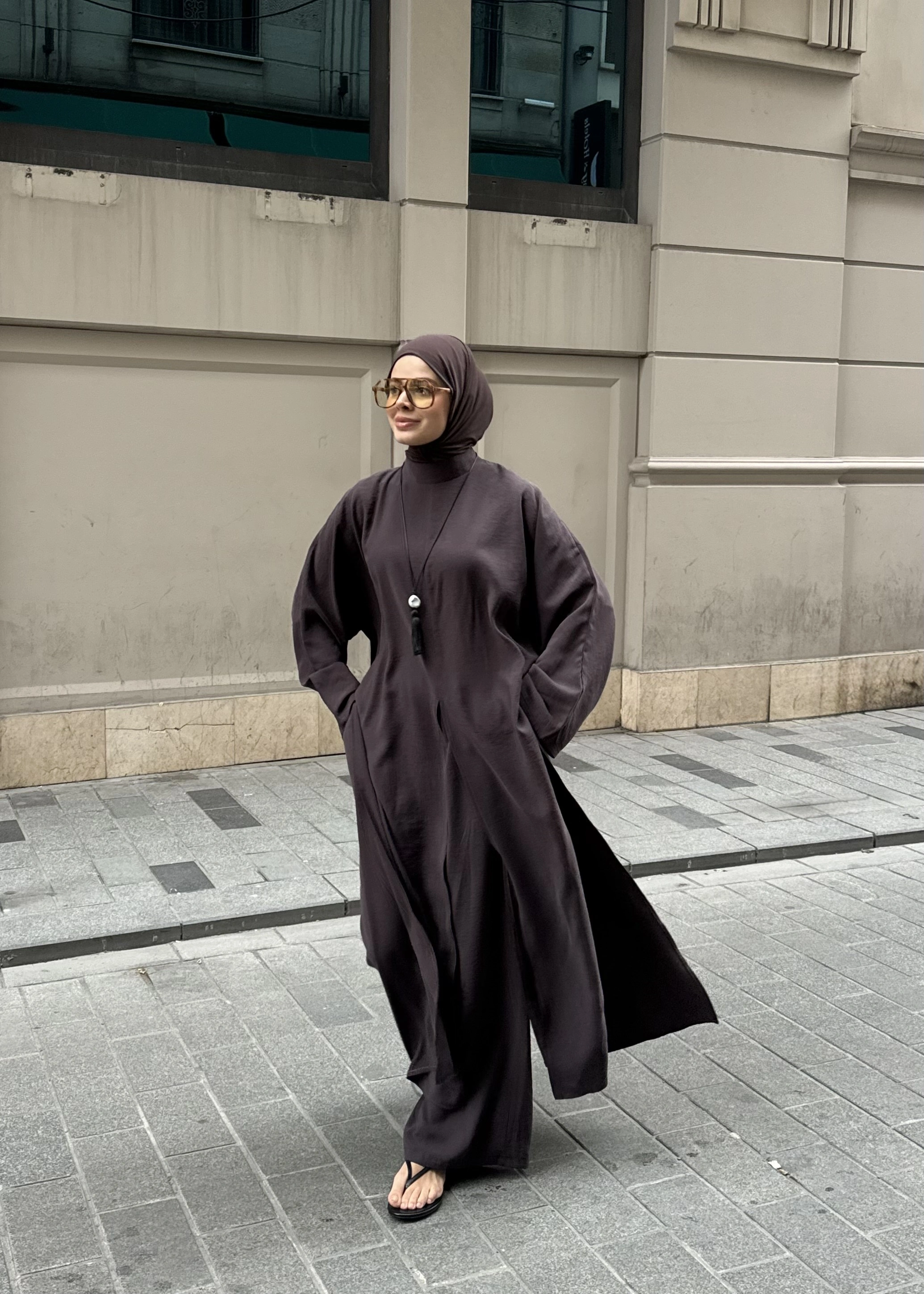 8832 FREEZE YIRTMAÇLI TAKIM KAHVE