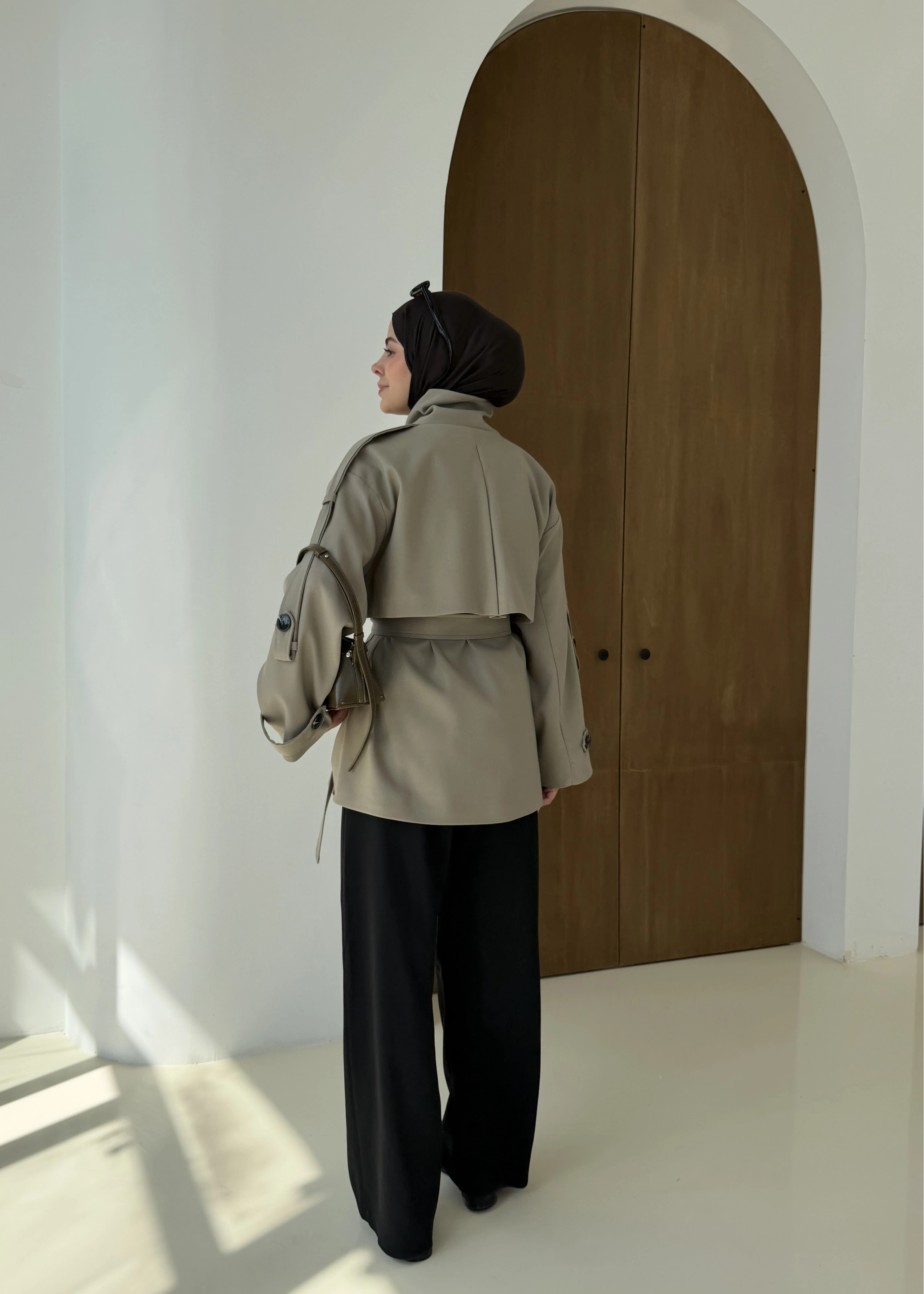 2044 Poleviskon ASTARLI TRENÇKOT koyu yeşil