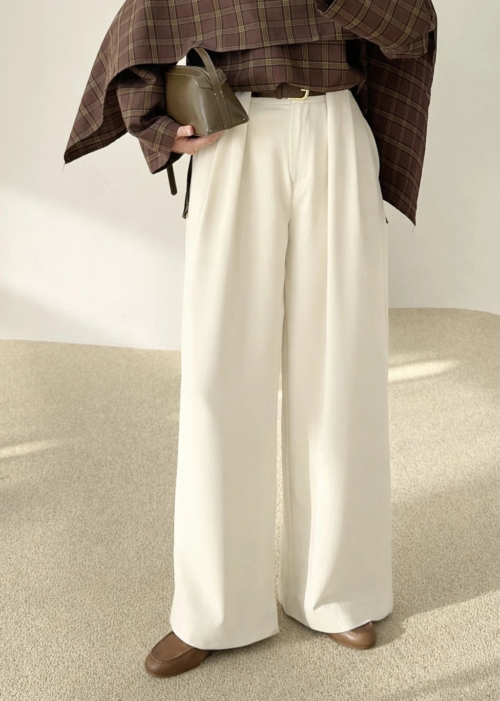 3855 KÖPRÜ DTY KEMER PANTOLON beyaz