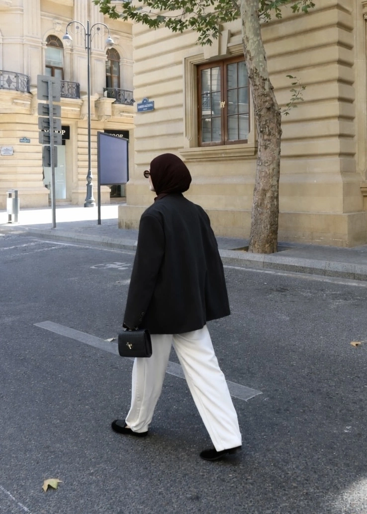 Oversize Premium Astarlı Blazer__ siyah