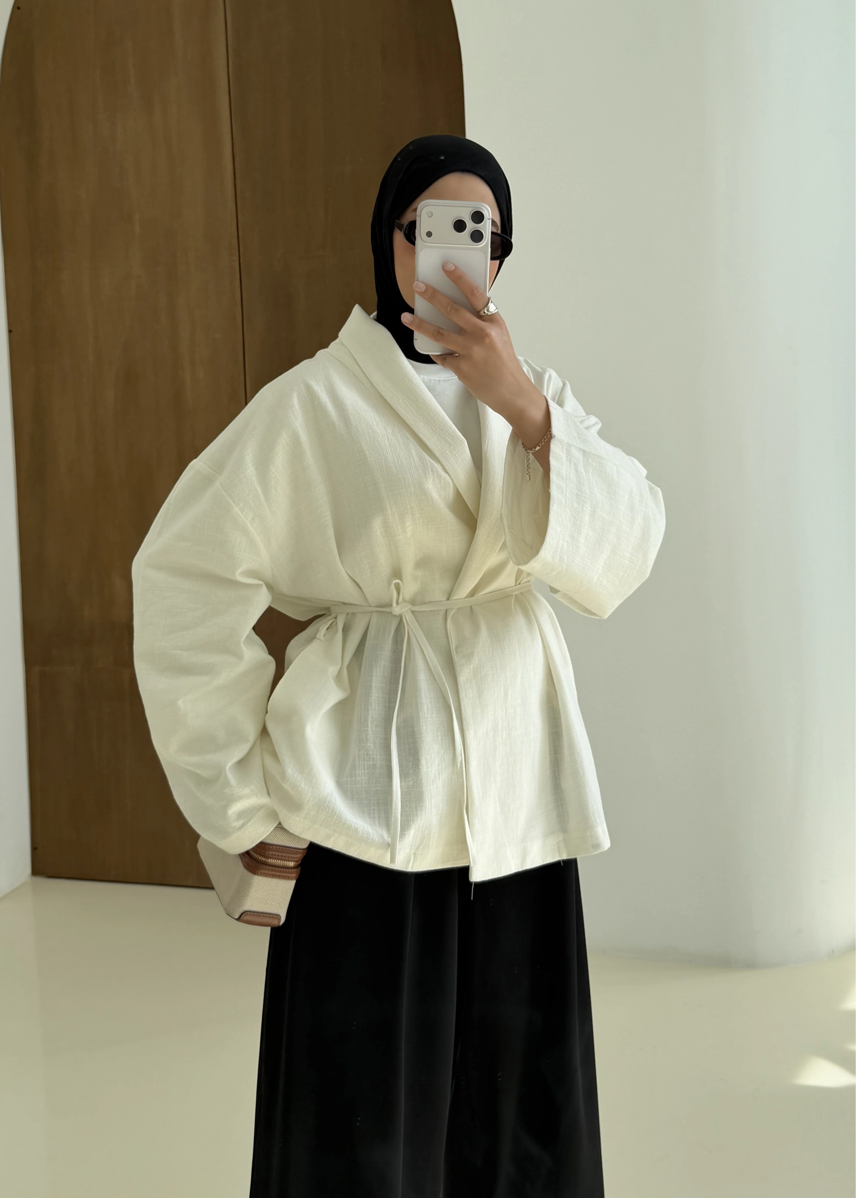 001 BAĞALAMALI KİMONO BEYAZ