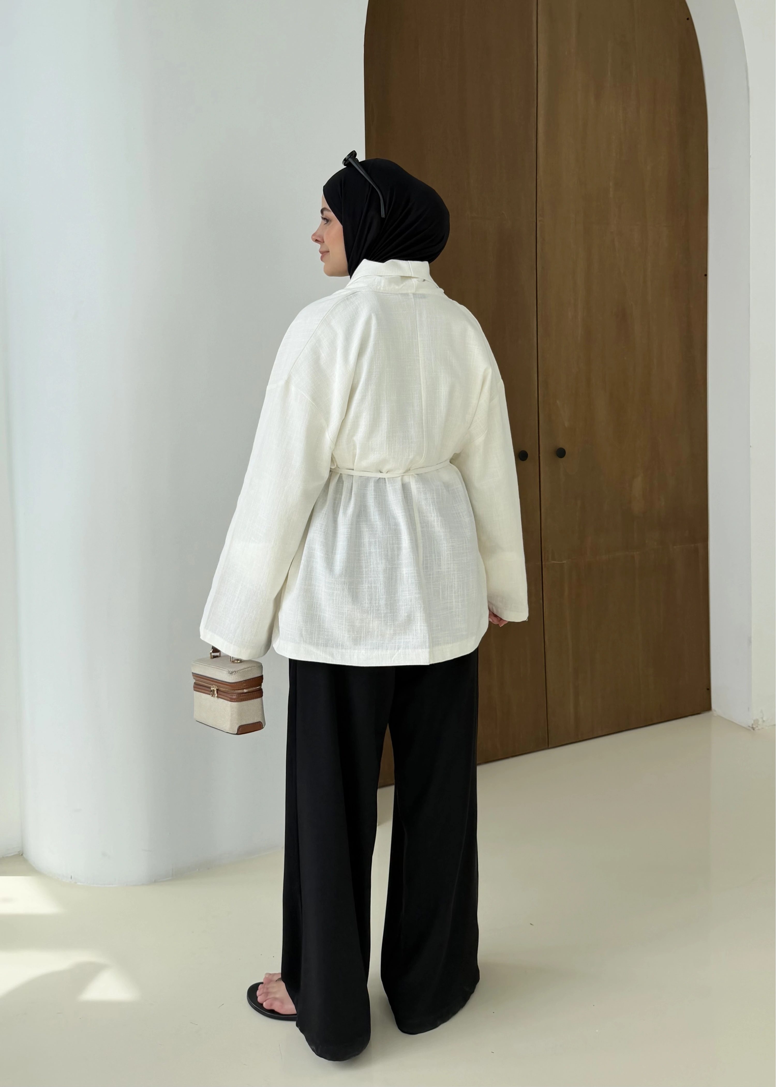 001 BAĞALAMALI KİMONO BEYAZ