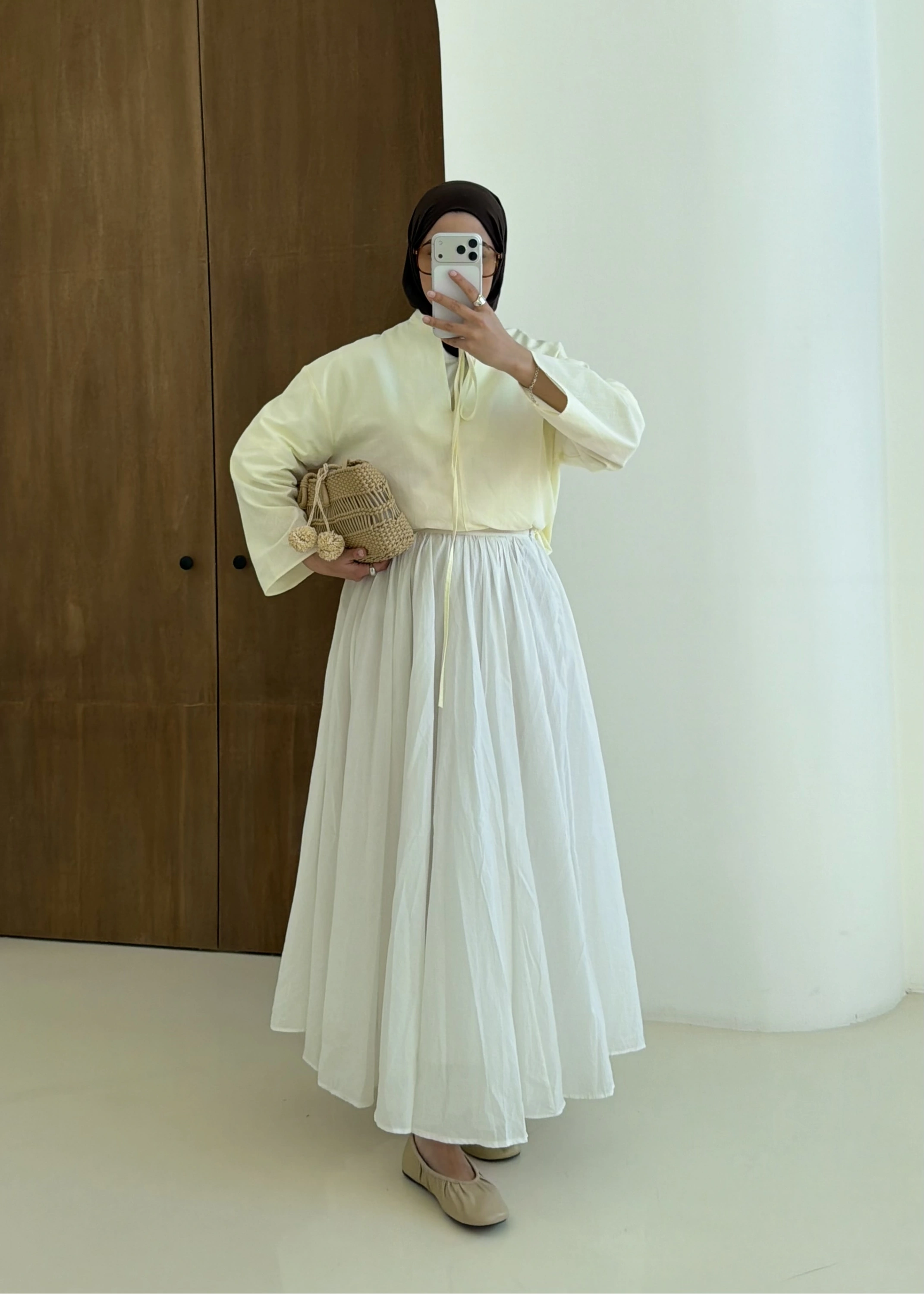 5480 İPLİ KETEN BLUZ sarı