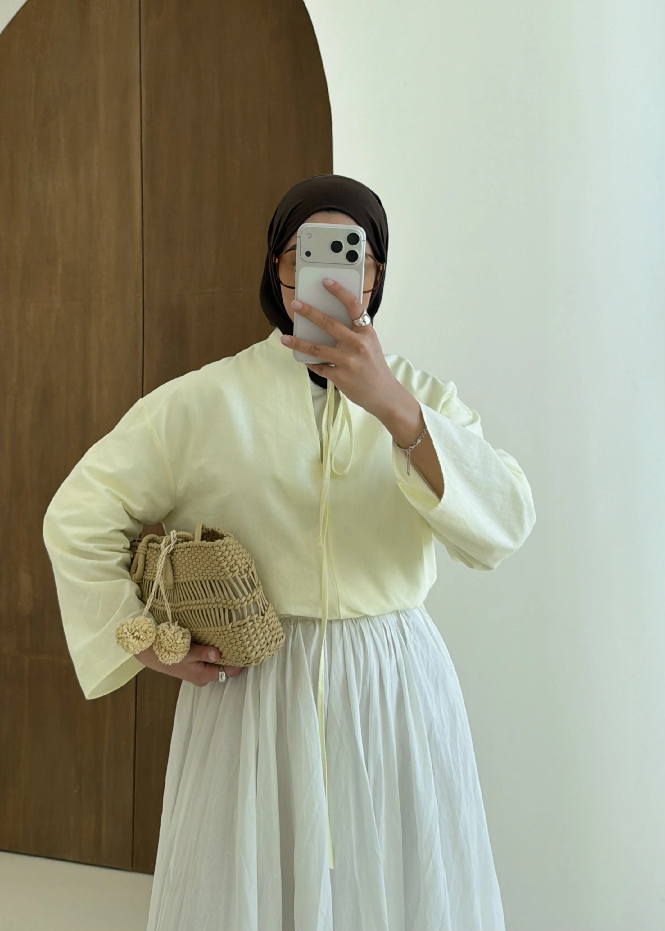 5480 İPLİ KETEN BLUZ sarı