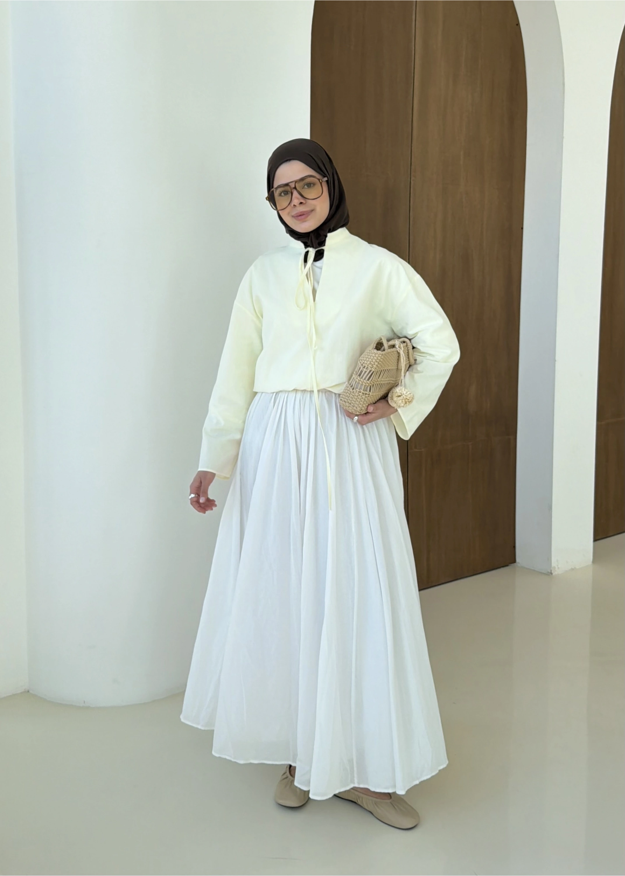 5480 İPLİ KETEN BLUZ sarı