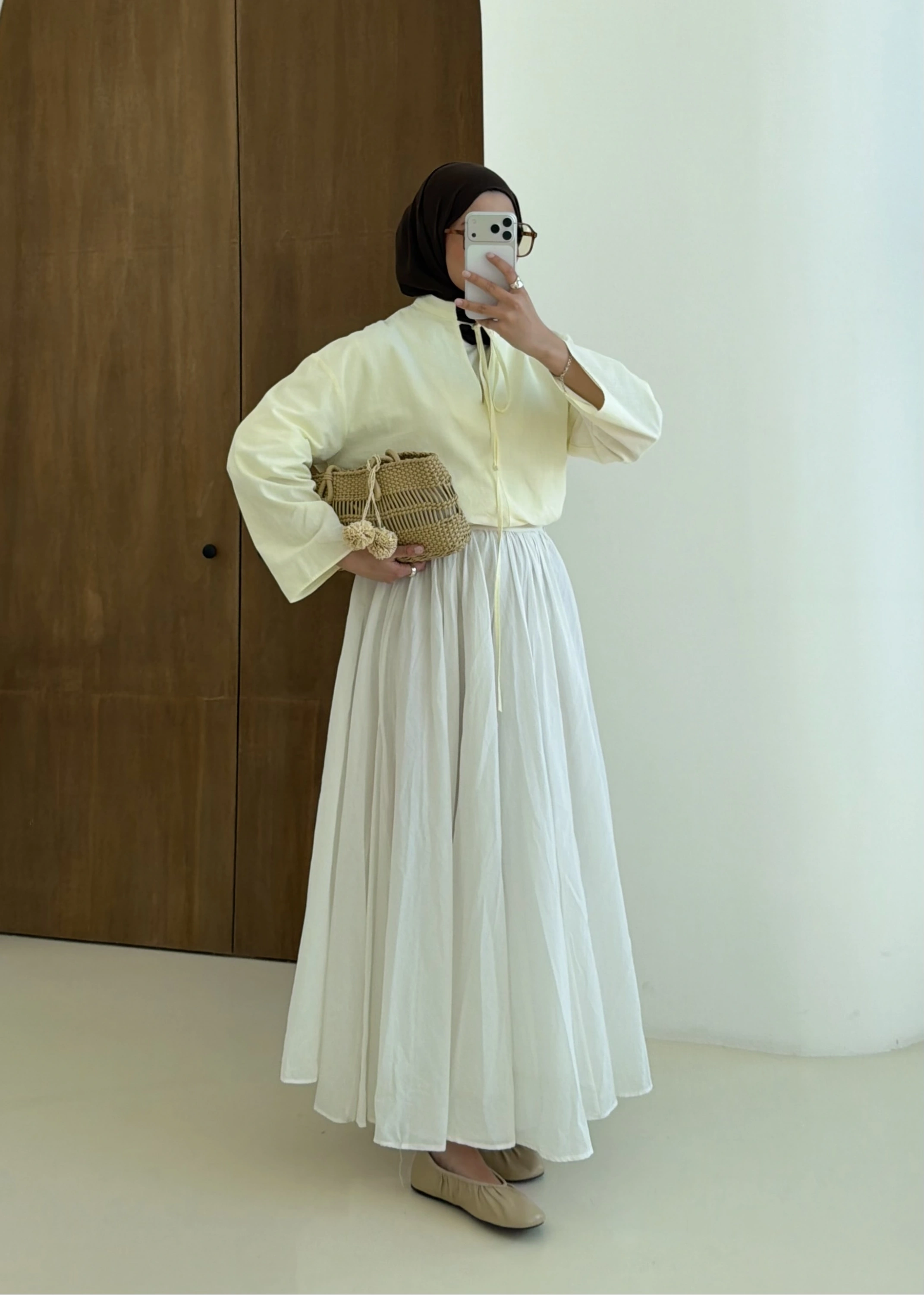 5480 İPLİ KETEN BLUZ sarı