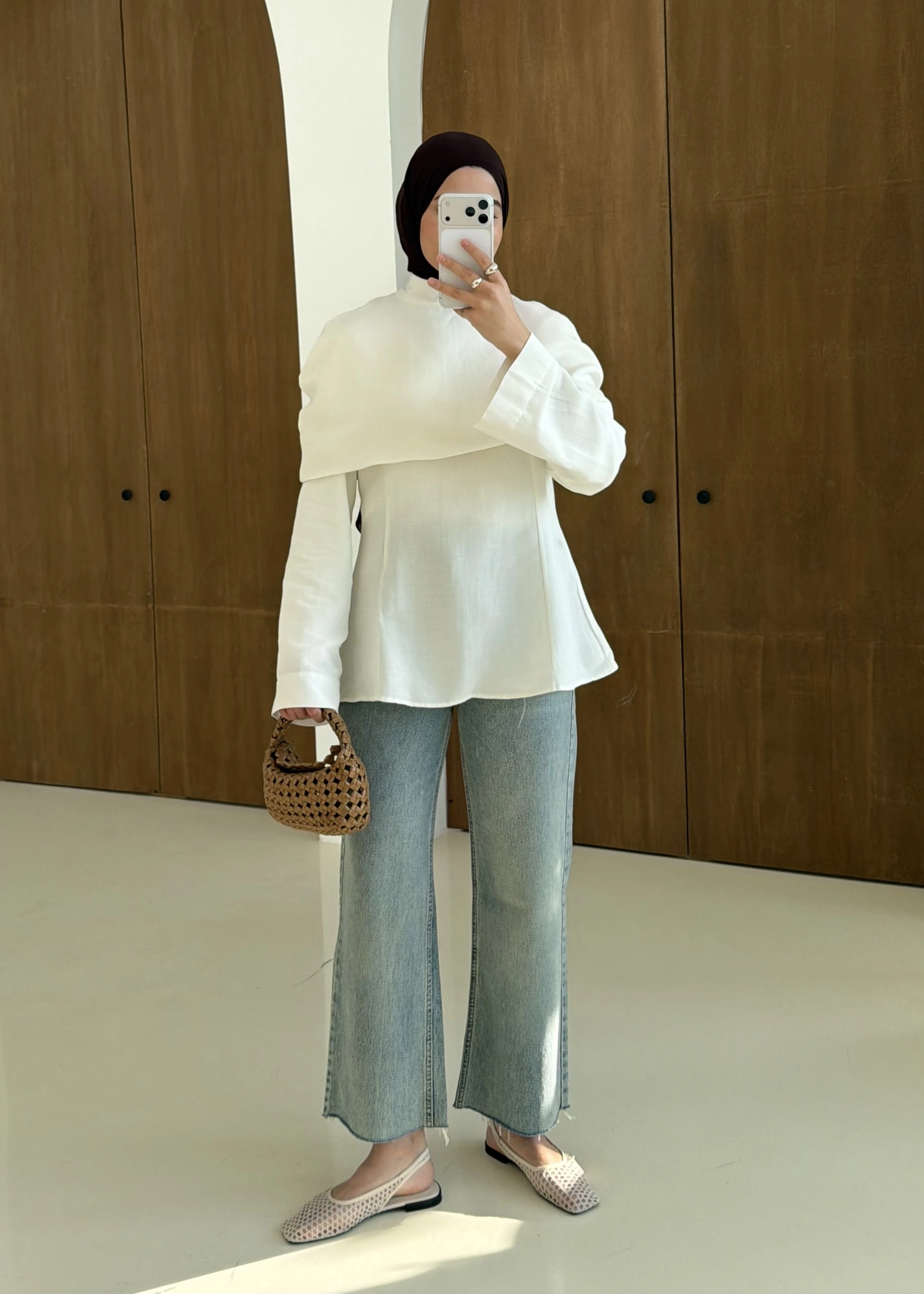 2056 PELERİN BOLEROLU ÜST BEYAZ