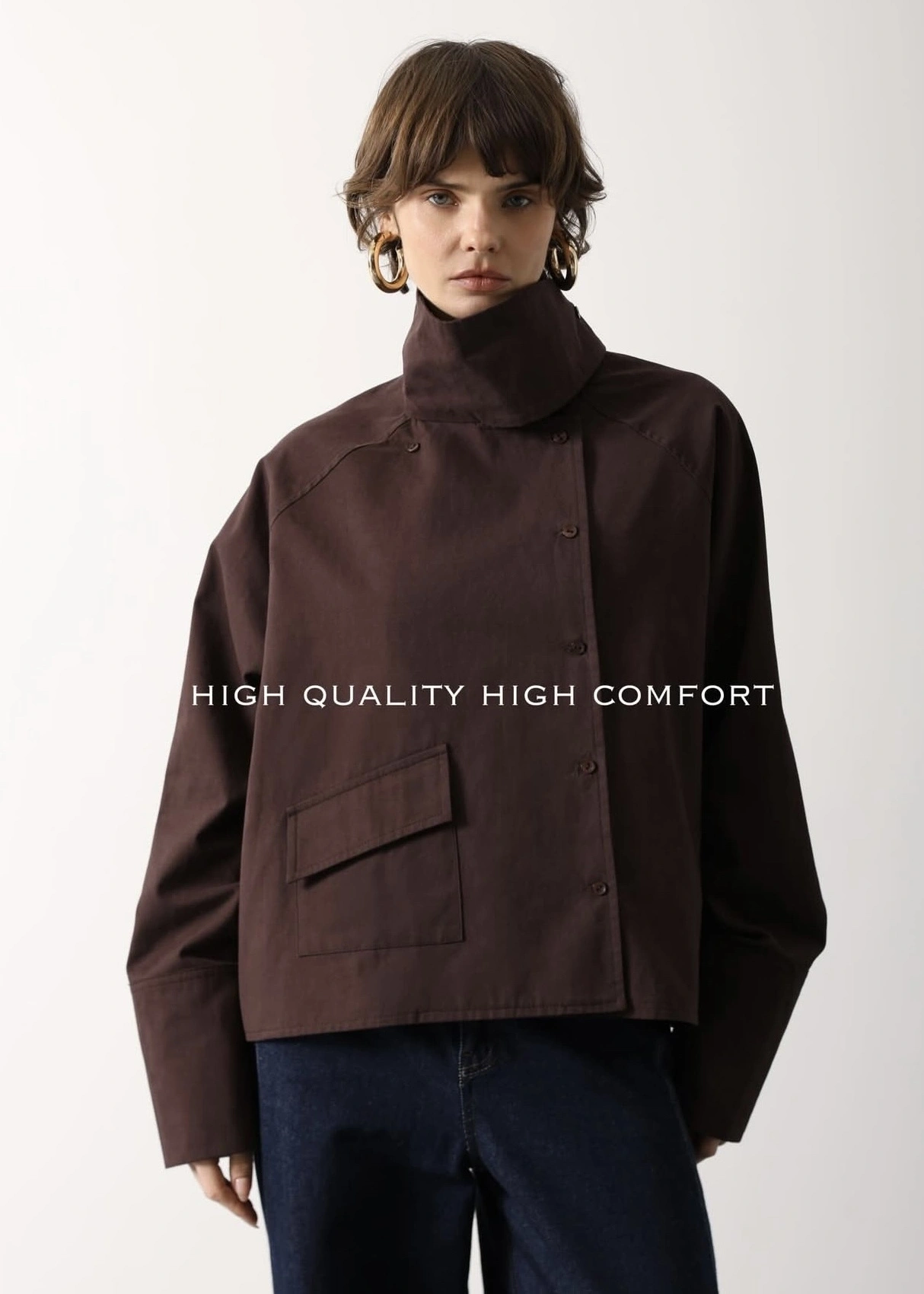 38193 MEVSİMLİK CEKET KAHVE