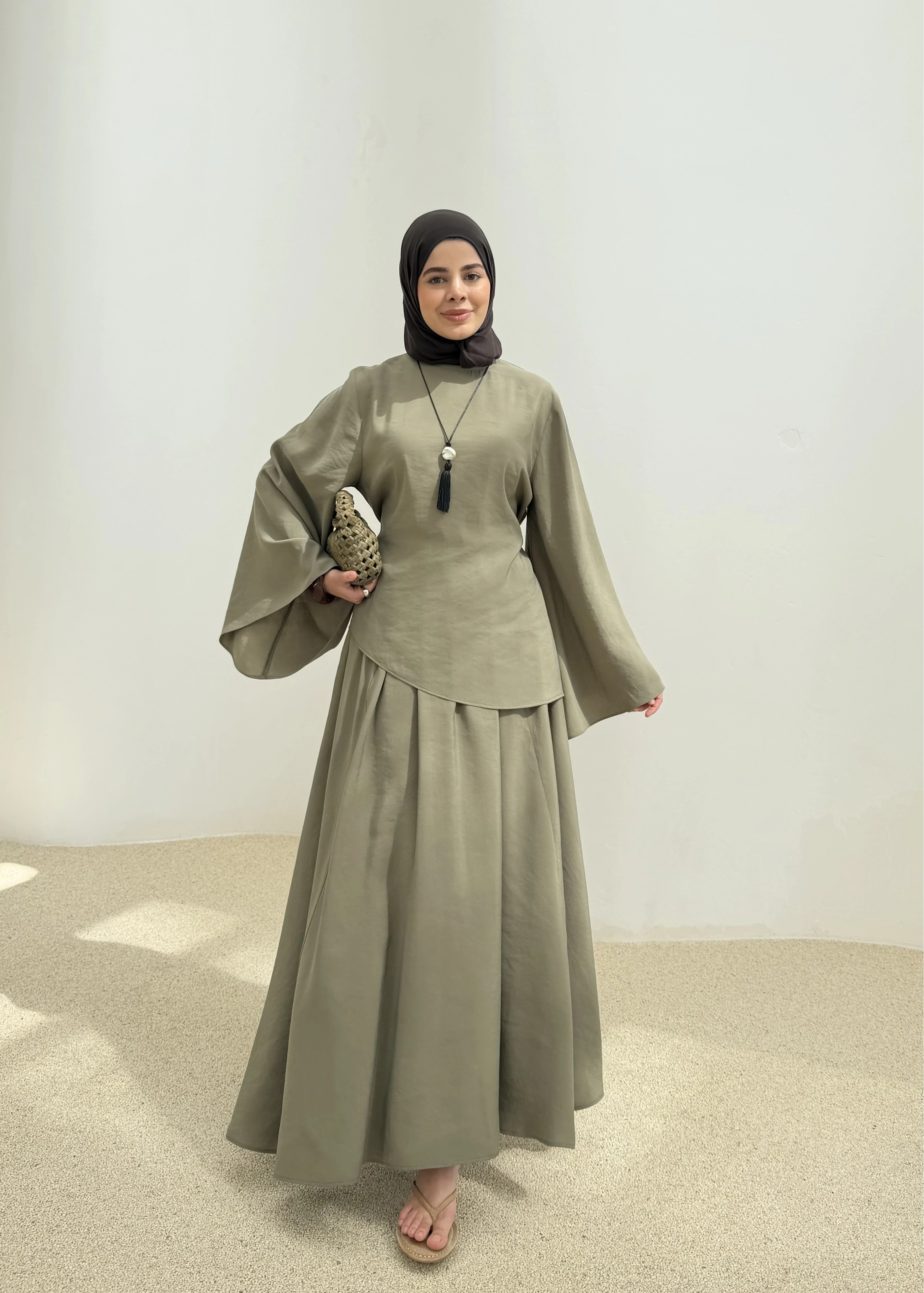 İKİLİ ETEK TAKIM YEŞİL