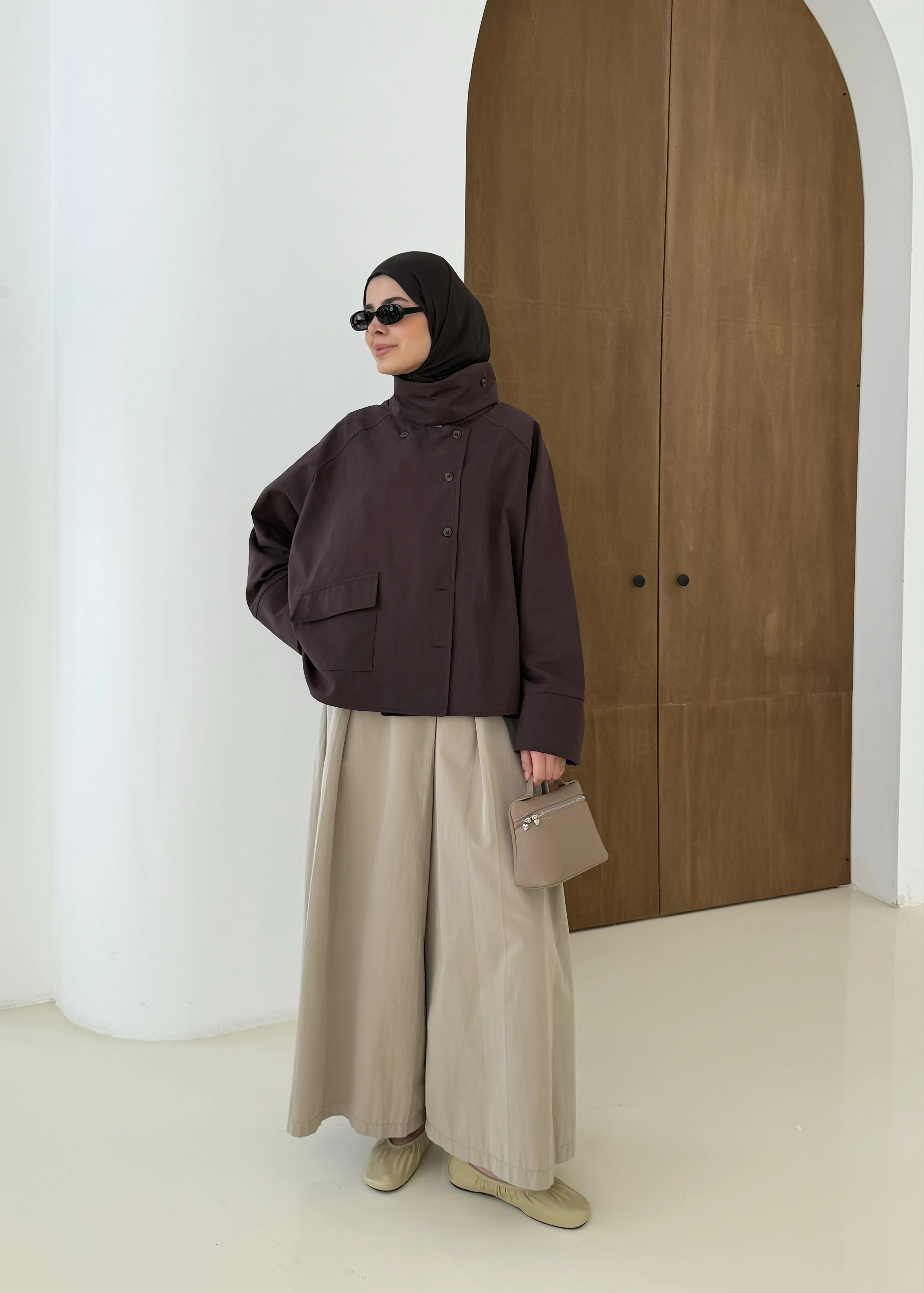 38193 MEVSİMLİK CEKET KAHVE