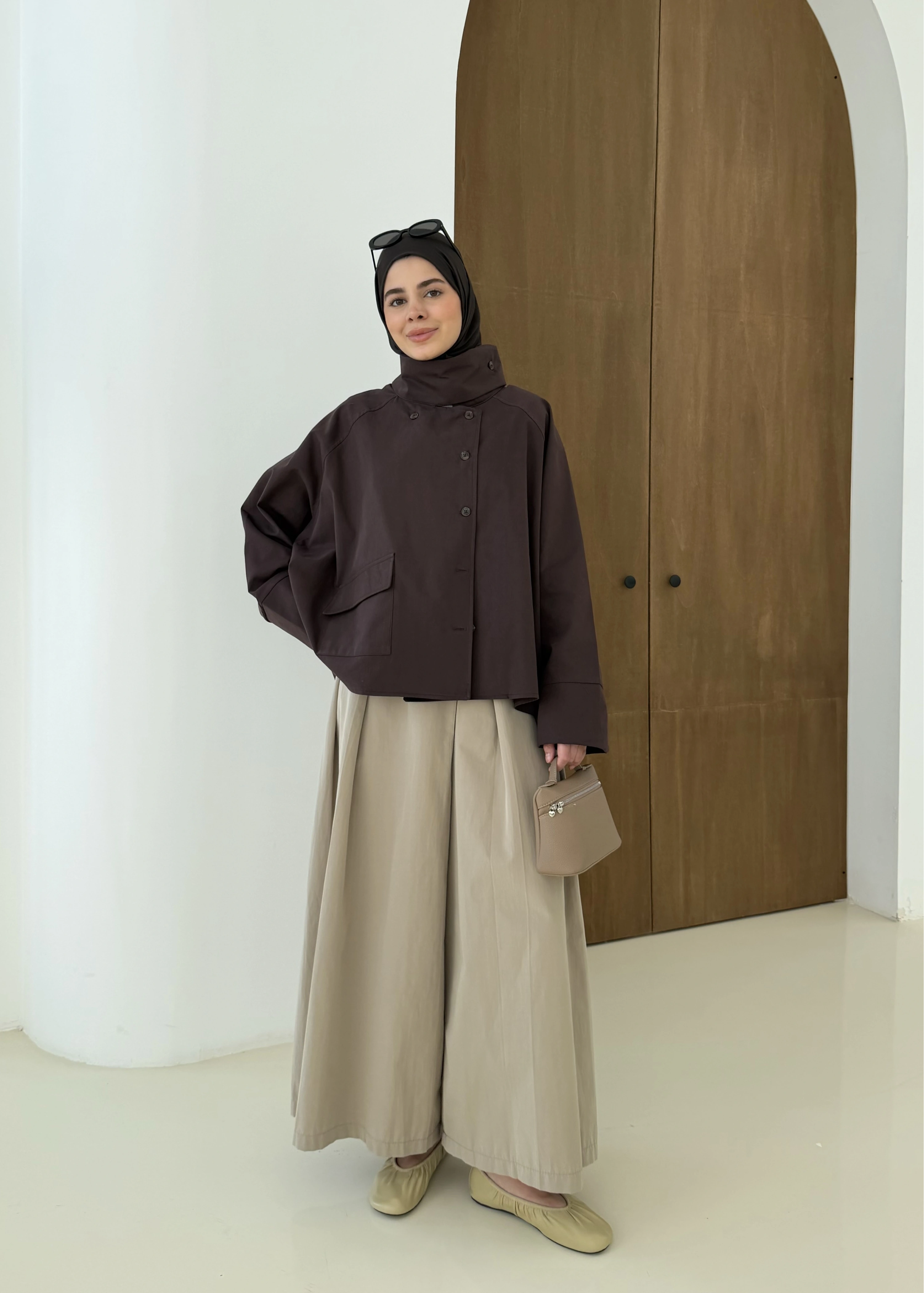 38193 MEVSİMLİK CEKET KAHVE