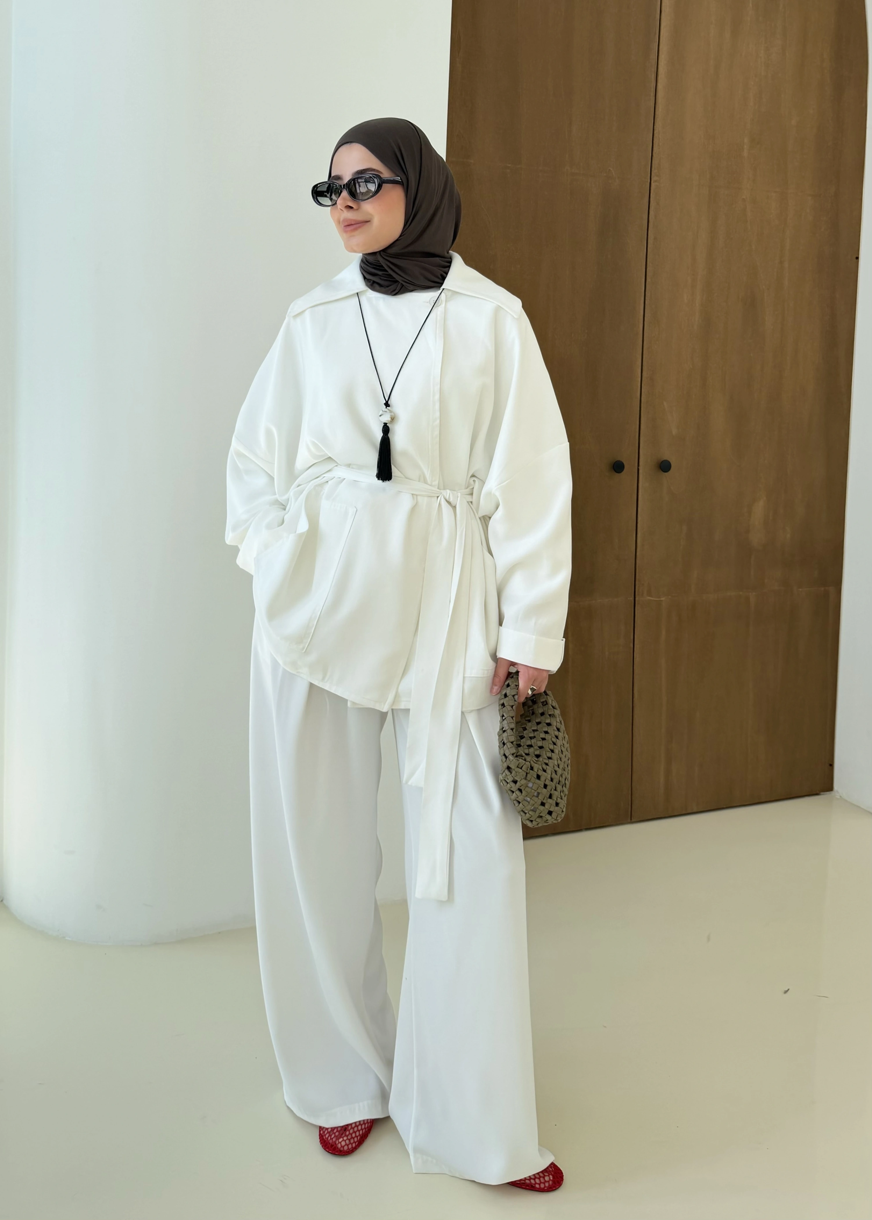 006 CONCP BEL LASTİK CEKET beyaz