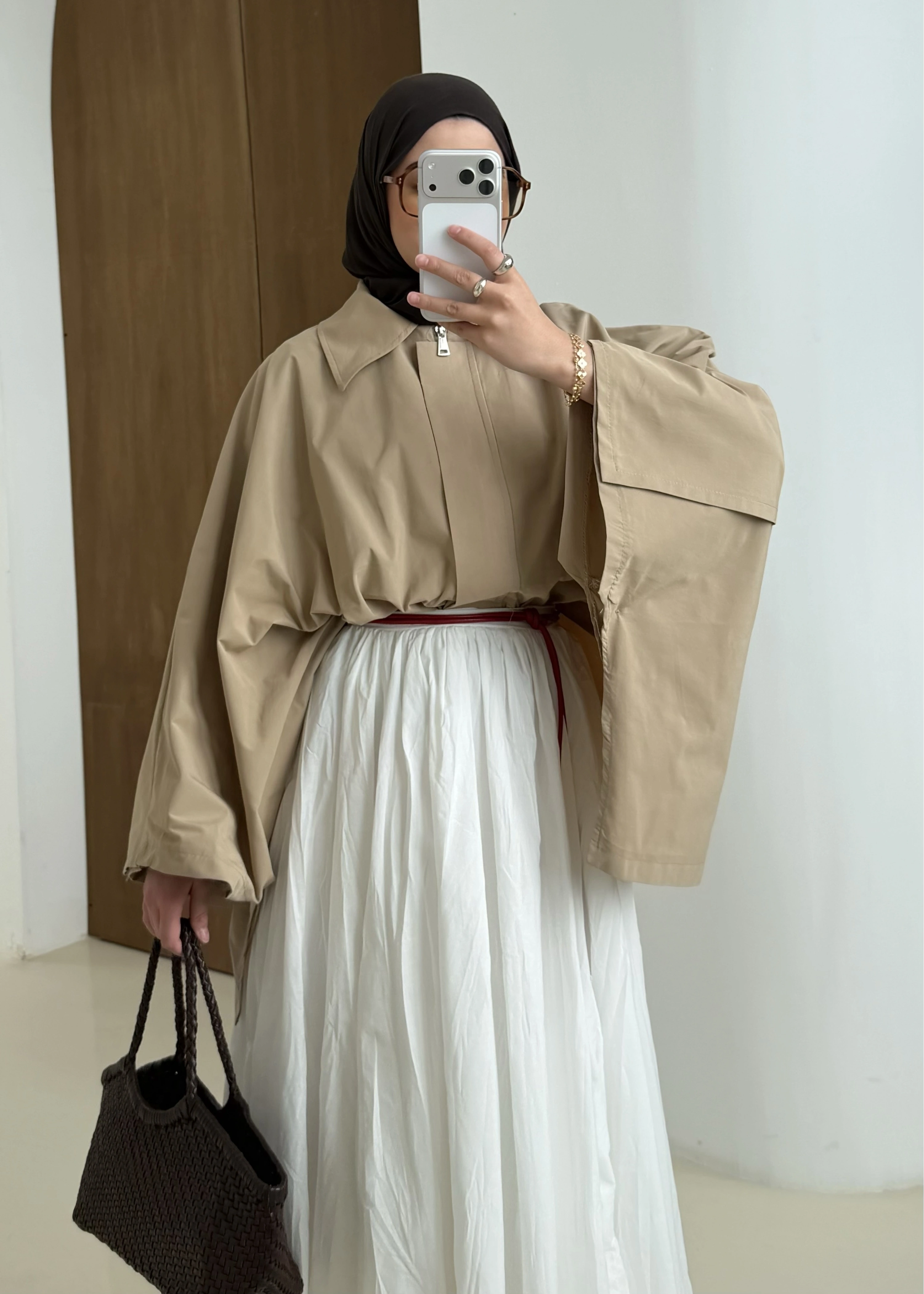 YAZLIK TASARIM PELERİN TRENÇKOT bej