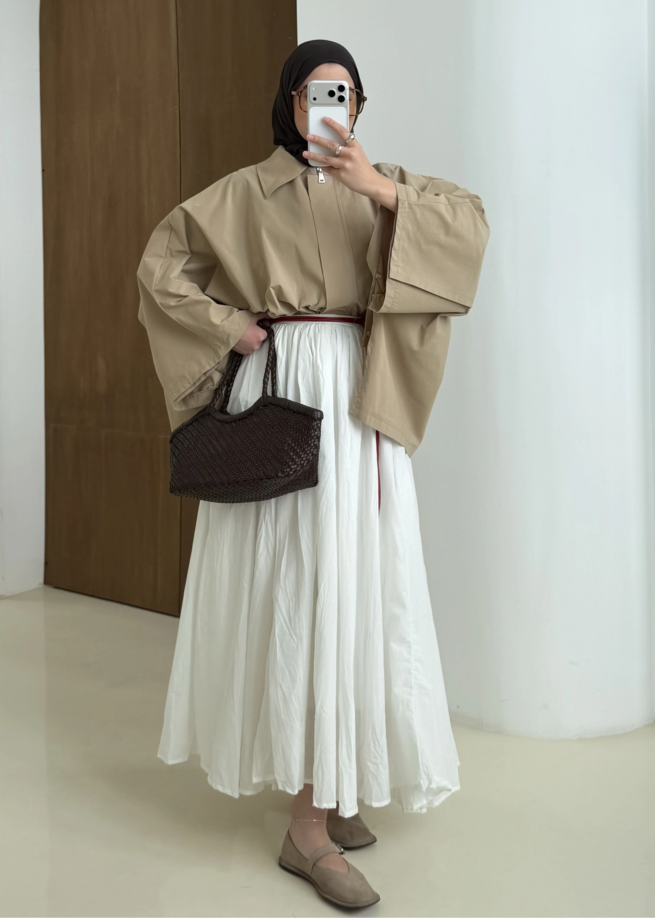 YAZLIK TASARIM PELERİN TRENÇKOT bej