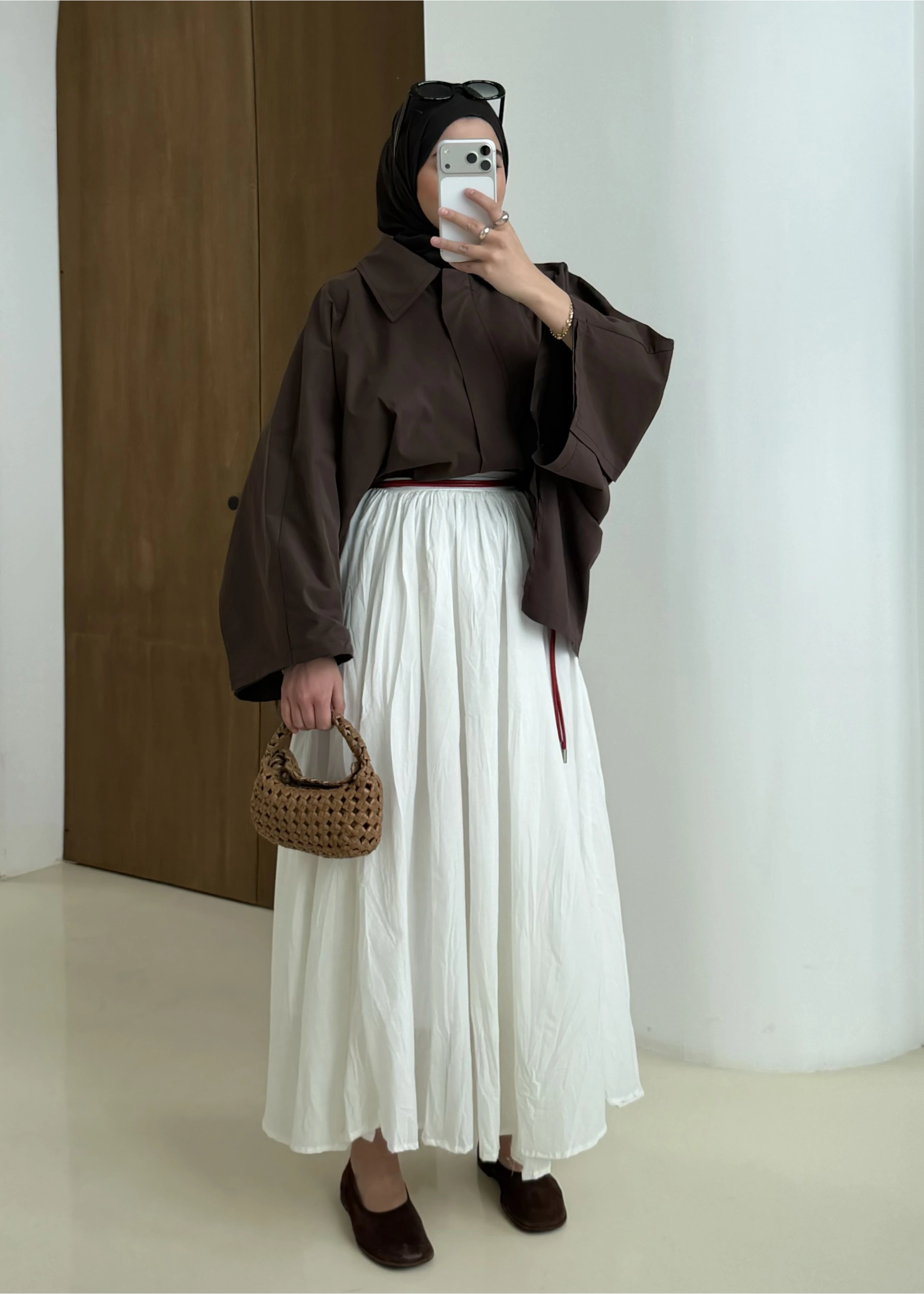 YAZLIK TASARIM PELERİN TRENÇKOT KAHVE