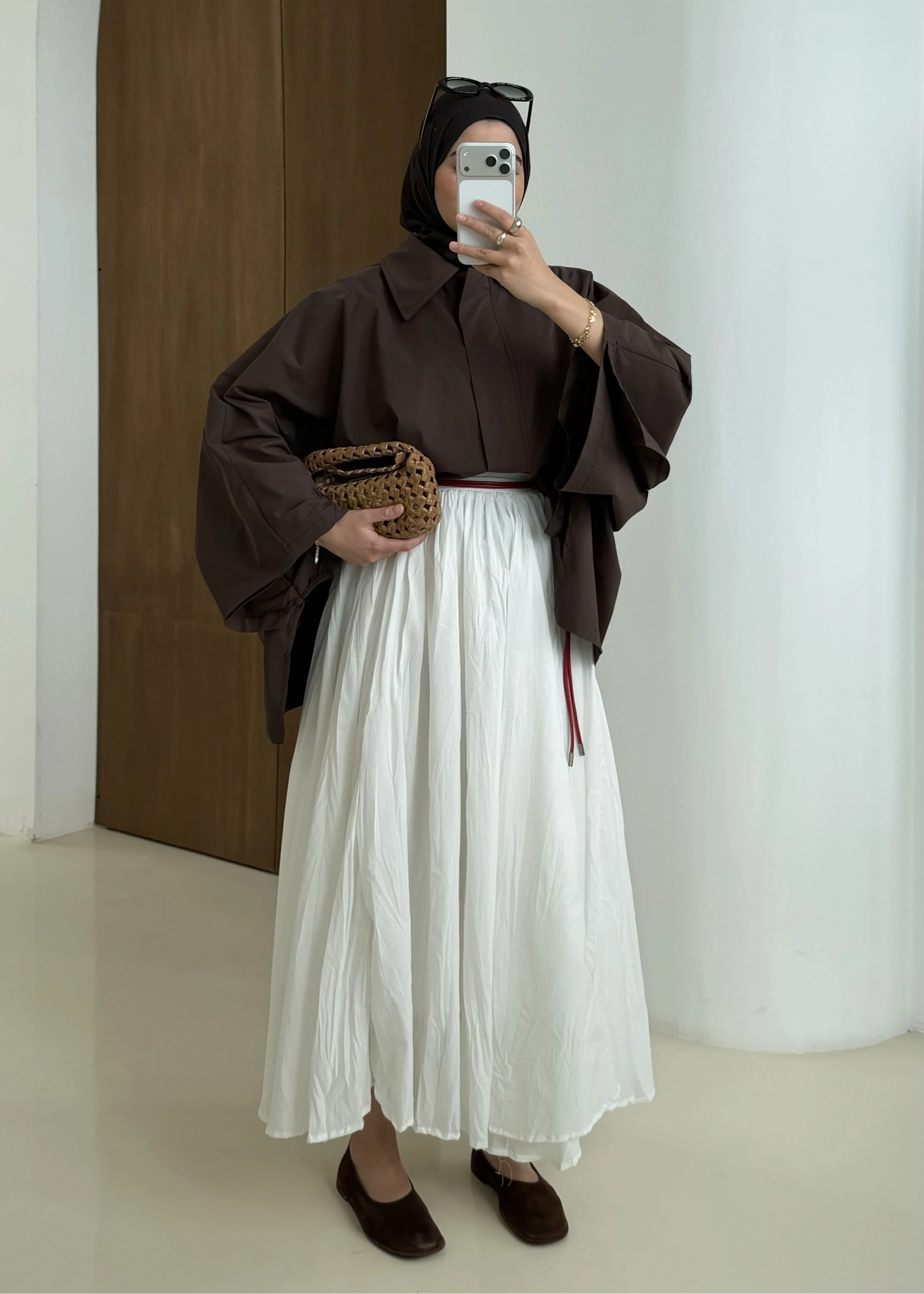 YAZLIK TASARIM PELERİN TRENÇKOT KAHVE