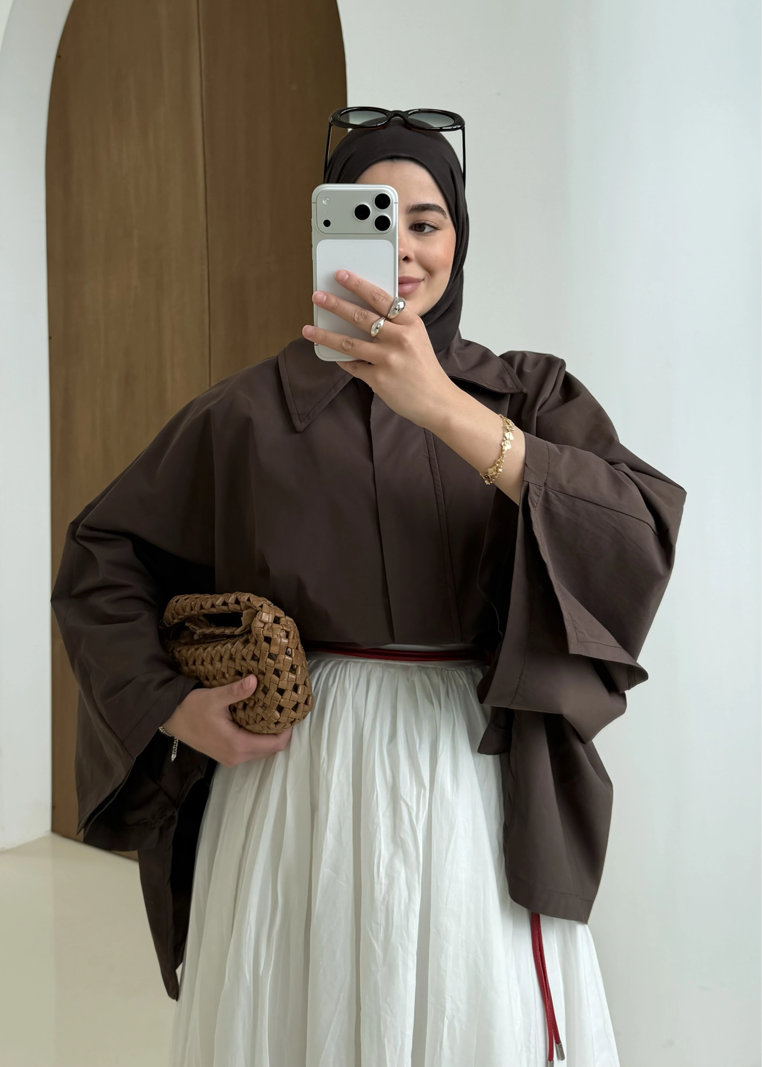 YAZLIK TASARIM PELERİN TRENÇKOT KAHVE