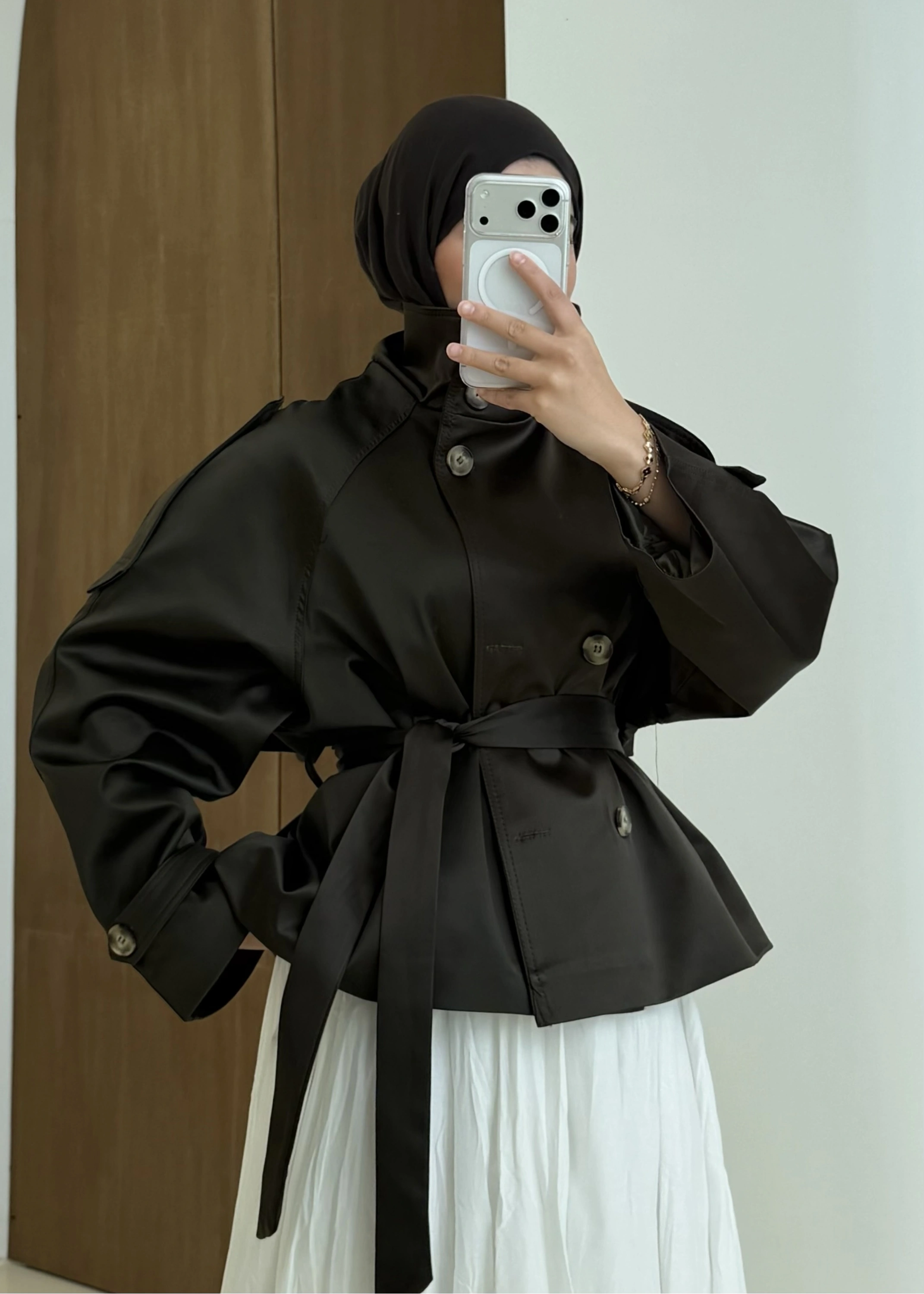 010 CLOE DİK YAKA TRENÇ HAKİ