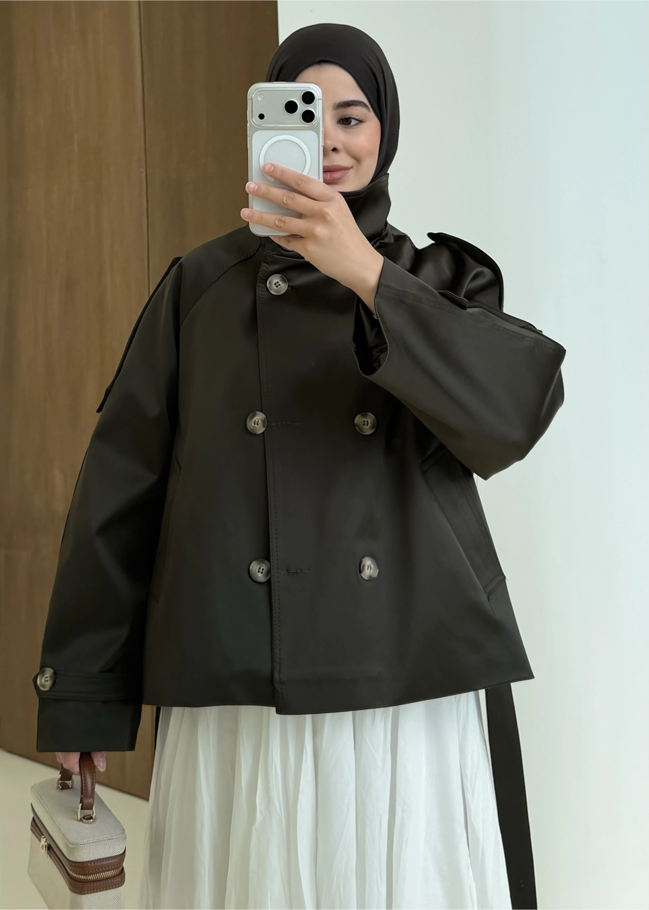 010 CLOE DİK YAKA TRENÇ HAKİ