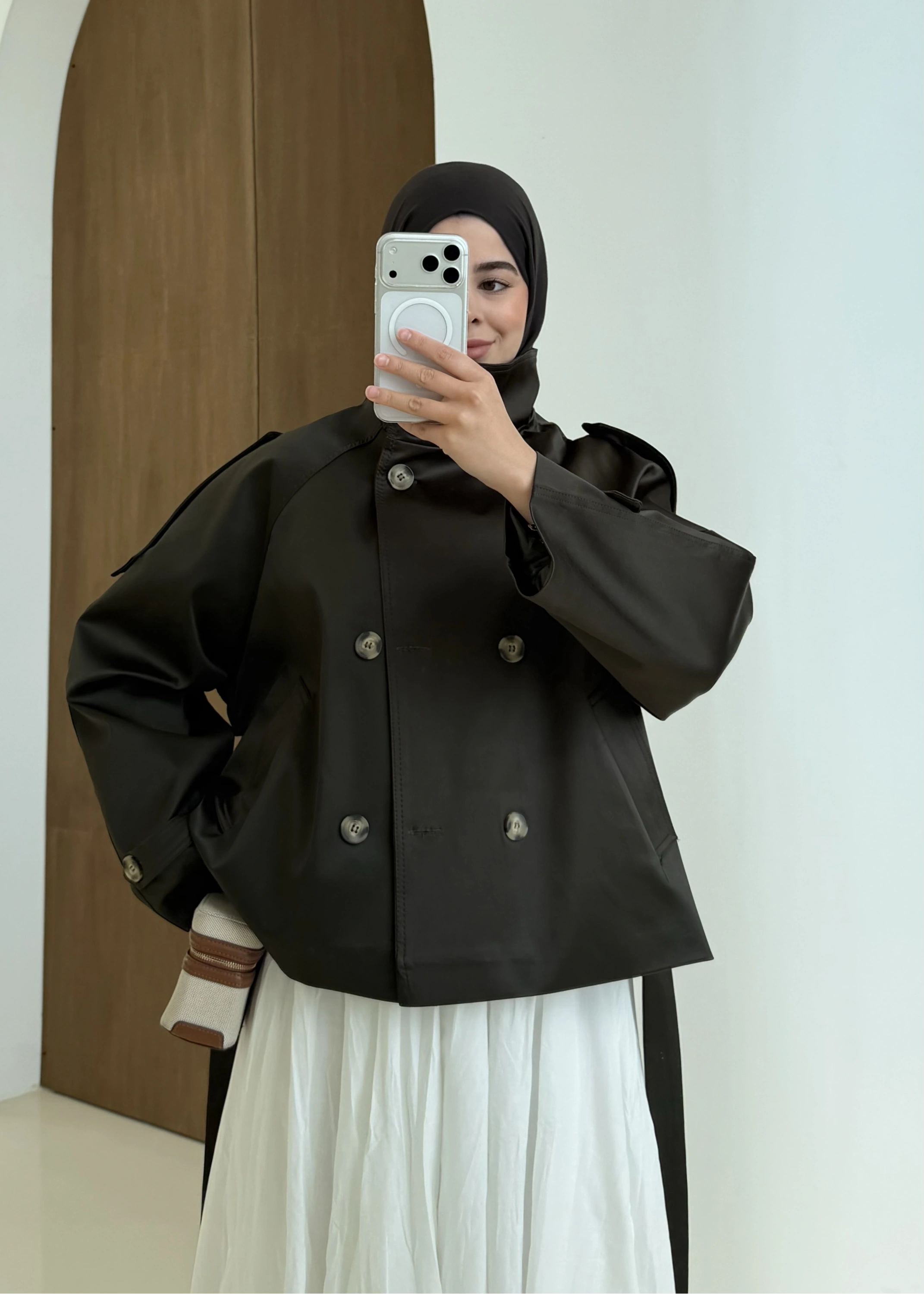 010 CLOE DİK YAKA TRENÇ HAKİ