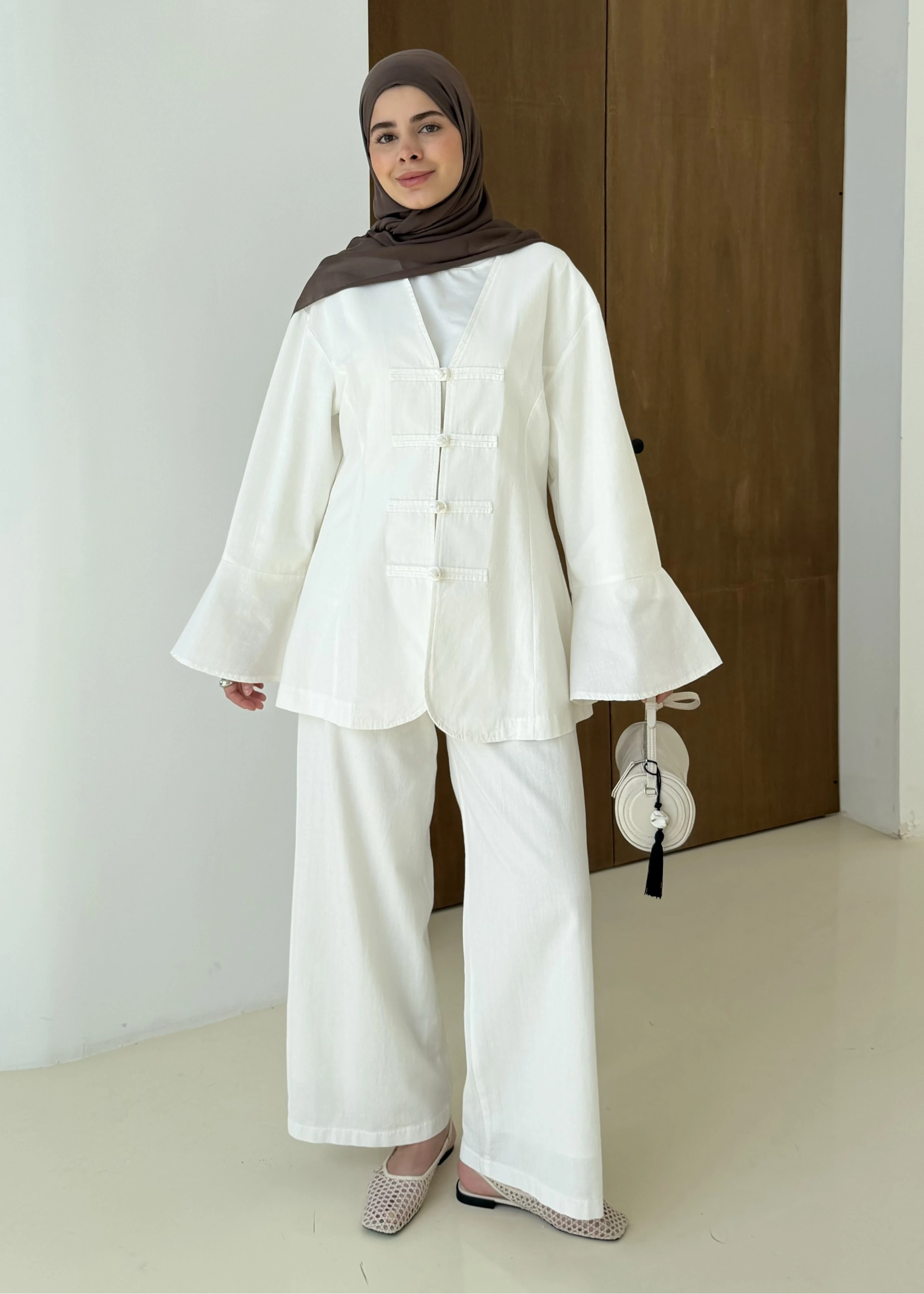 5498 BİRİT DTY BLUZ EKRU