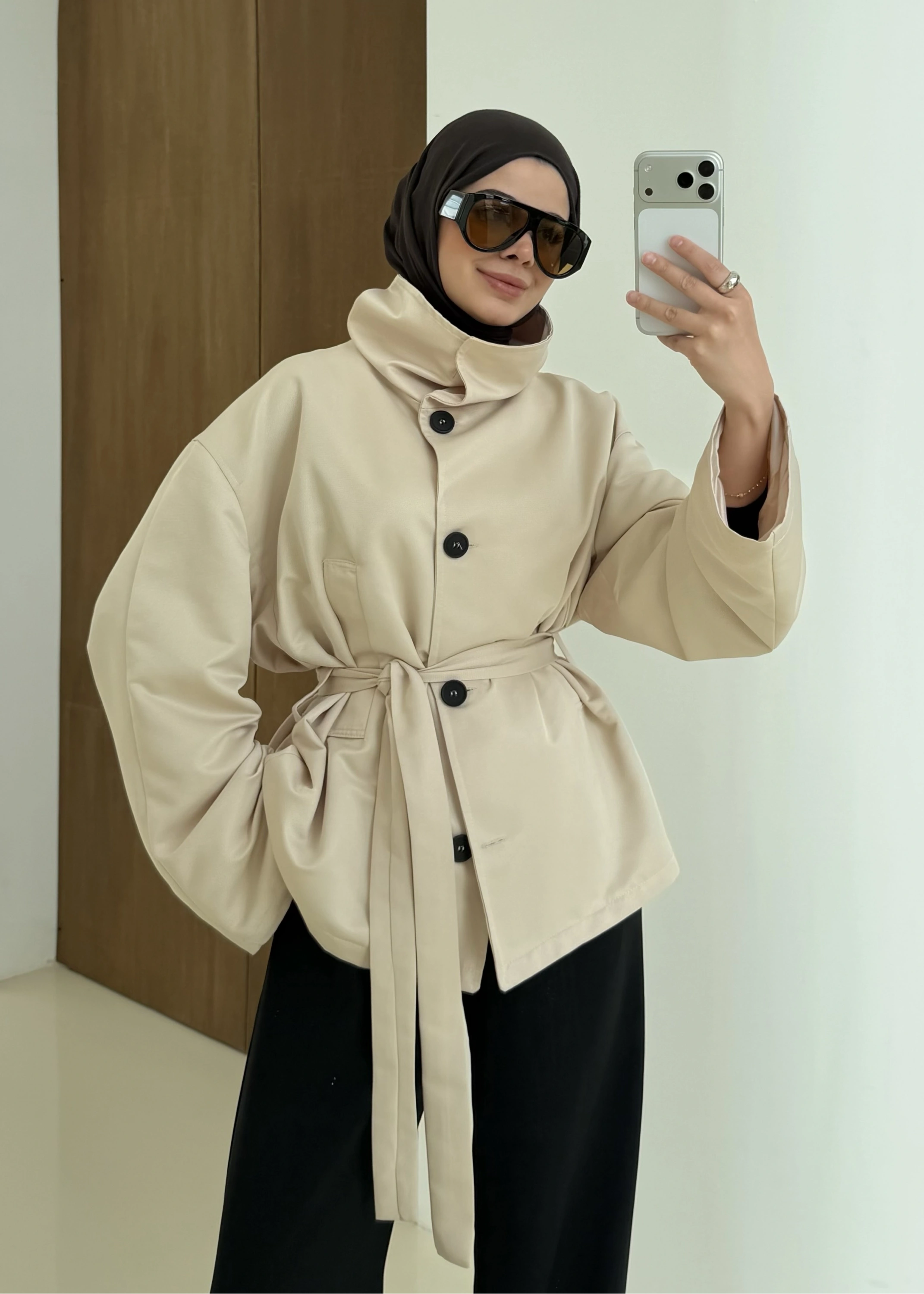 509256 MUADİL PREMİUM TRENÇKOT taş