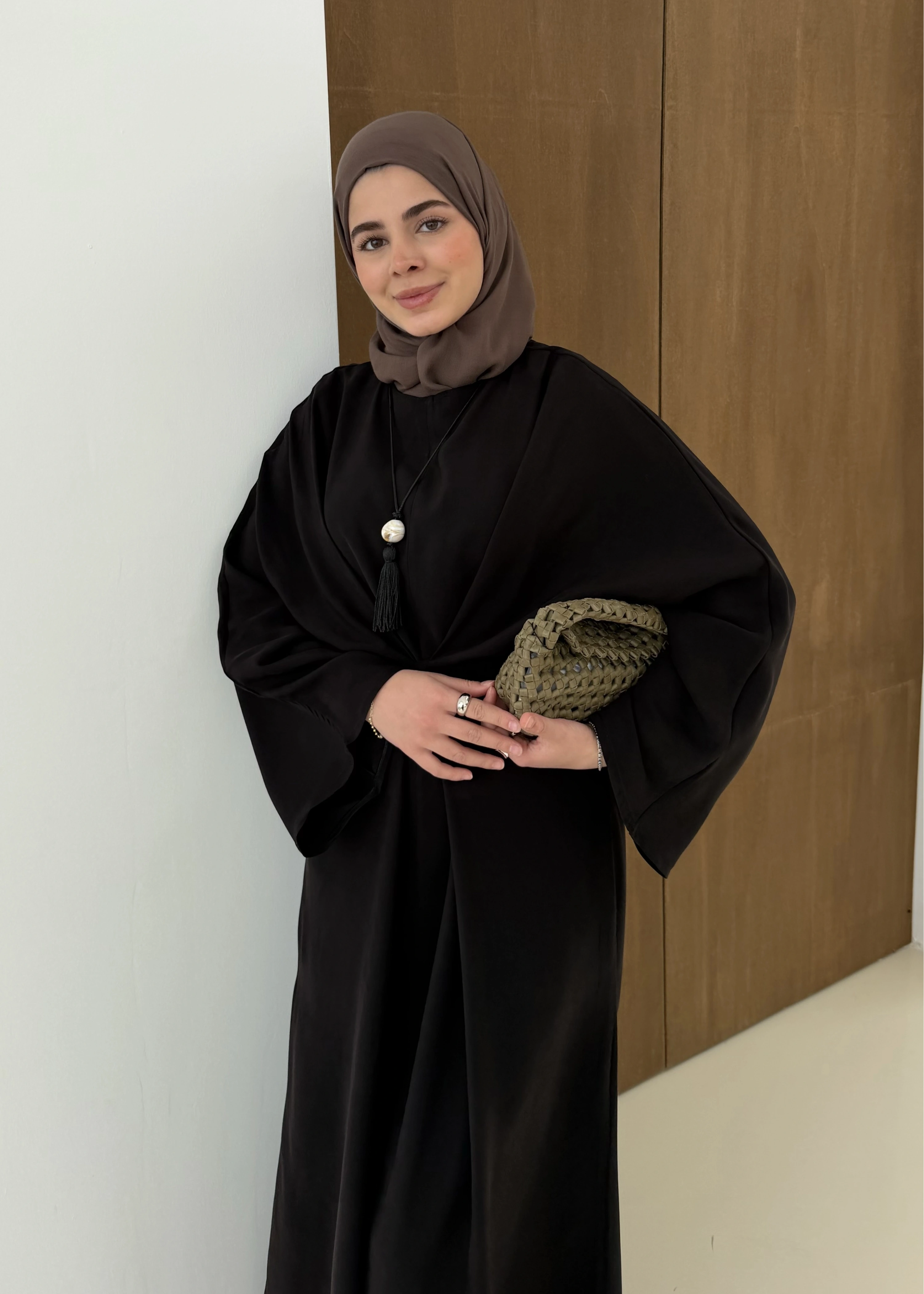 CH YANDAN BAĞLAMALI ZARİF ELBİSE siyah