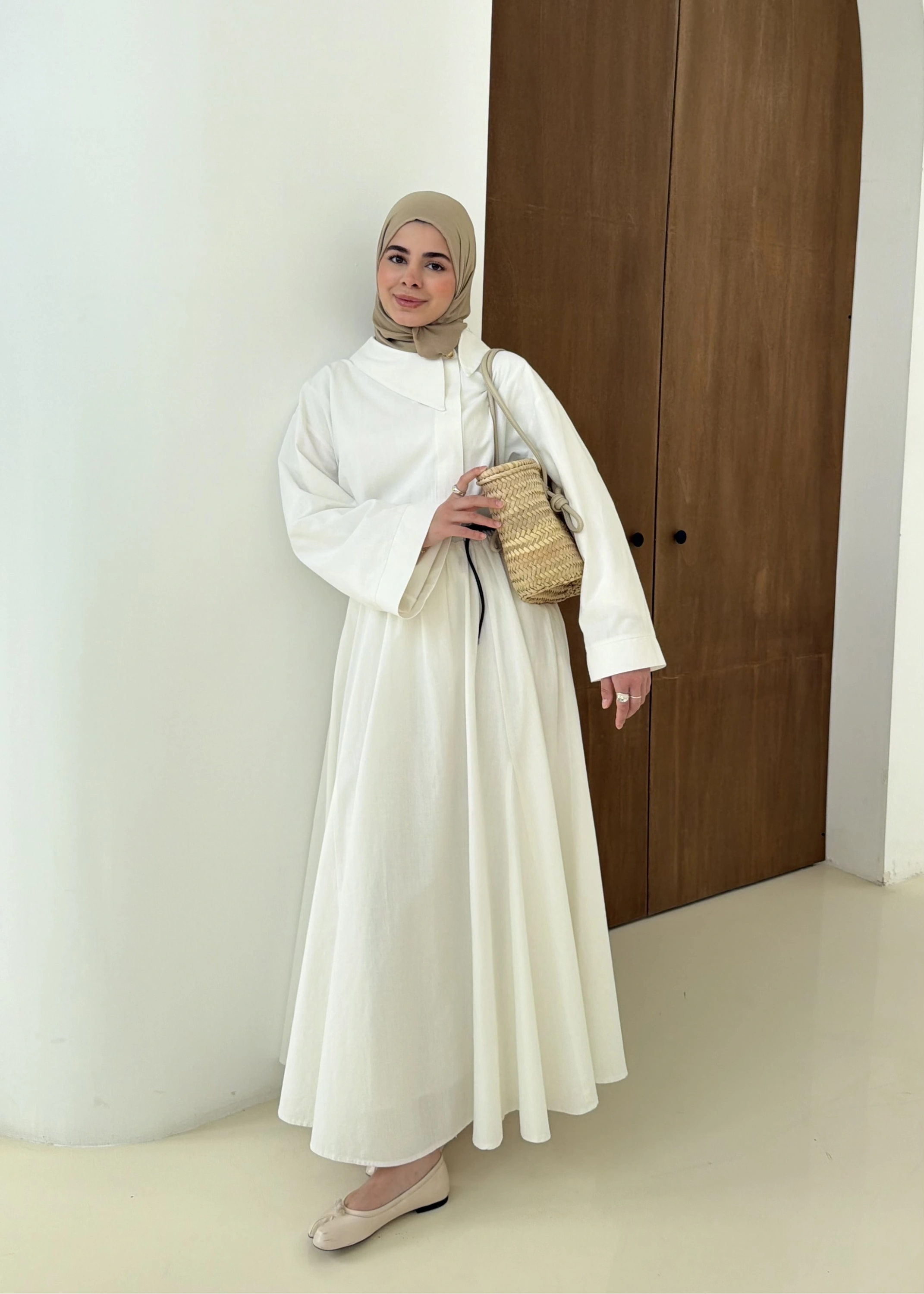 9001TEK DÜĞME KETEN TAKIM beyaz