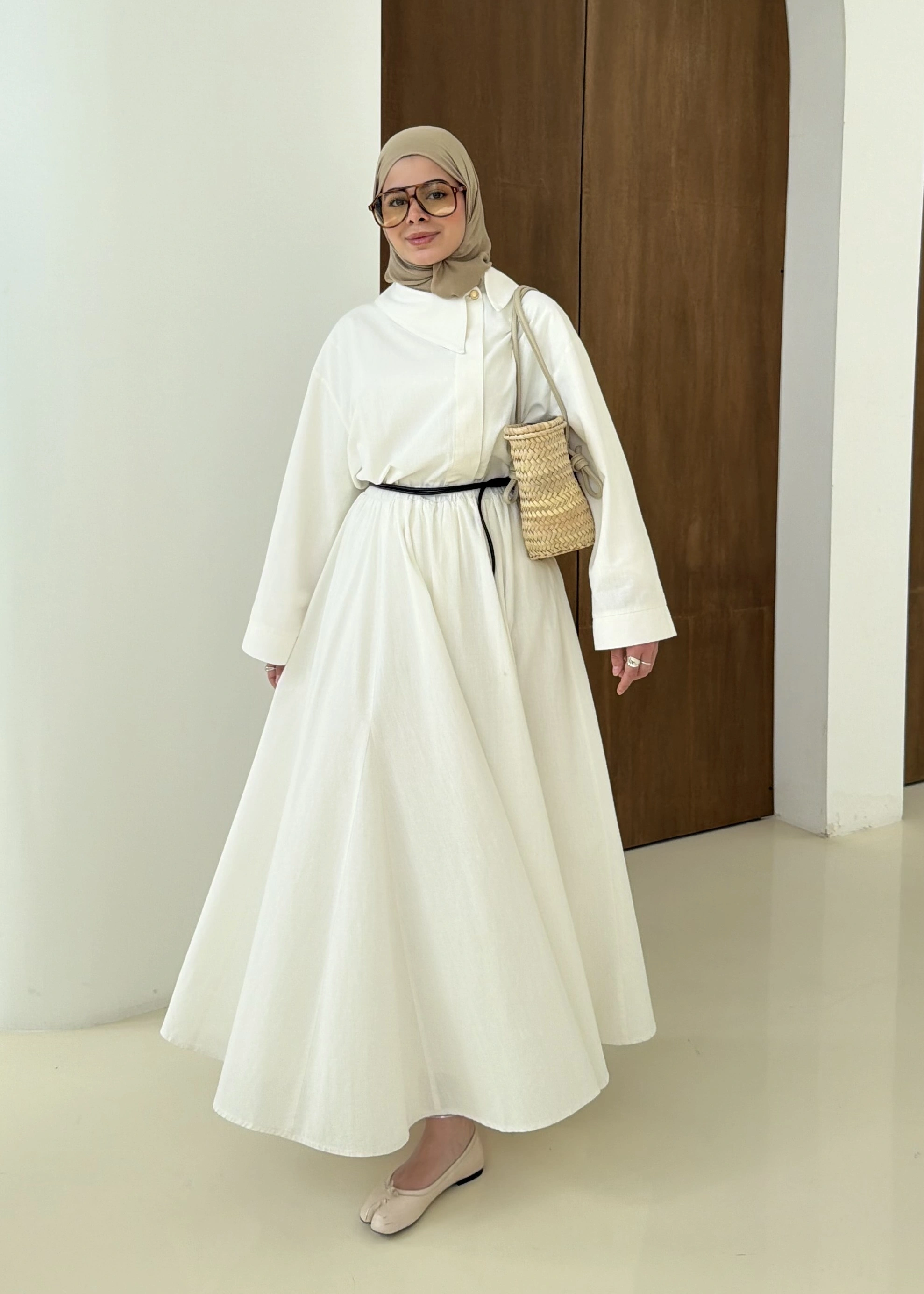 9001TEK DÜĞME KETEN TAKIM beyaz