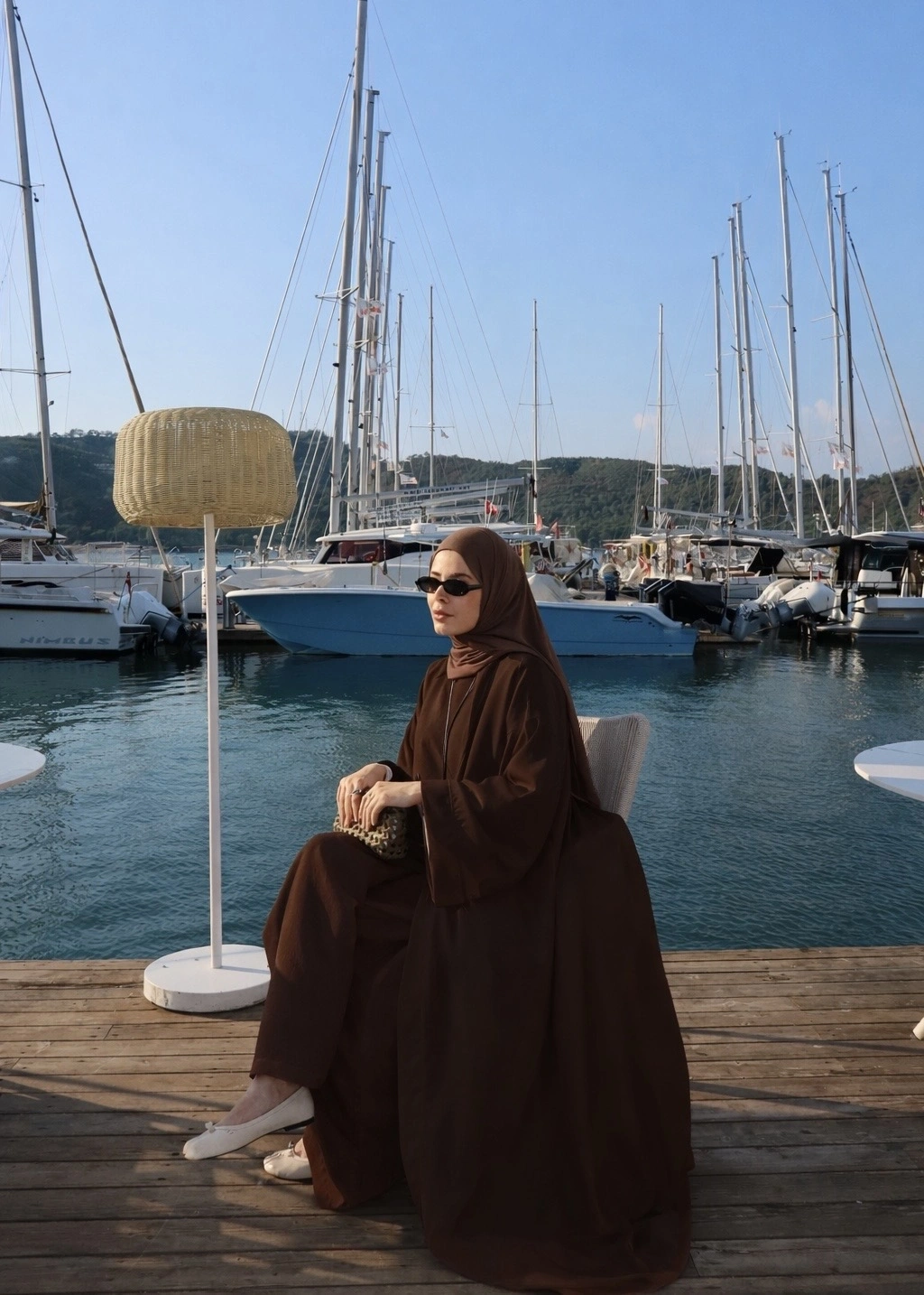 1002 DÖKÜMLÜ TENSEL ABAYA kahve