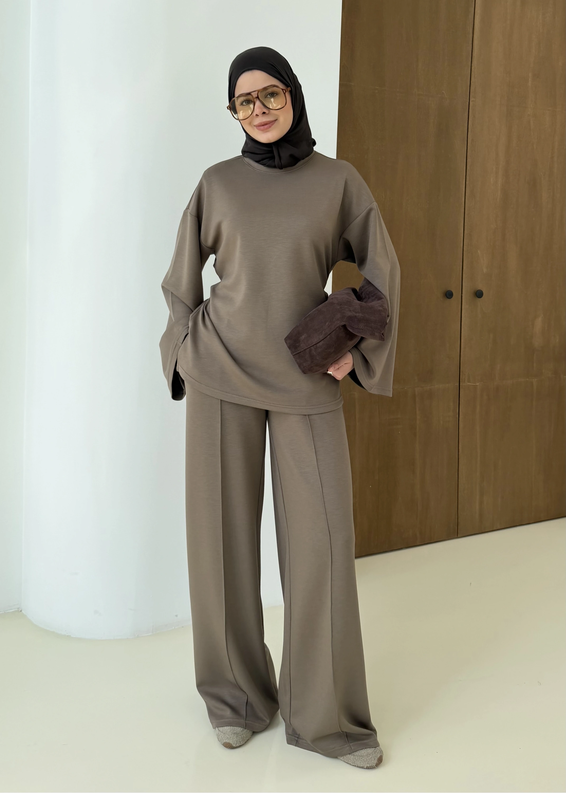 3586 SWEAT TAKIM BEL İPLİ haki