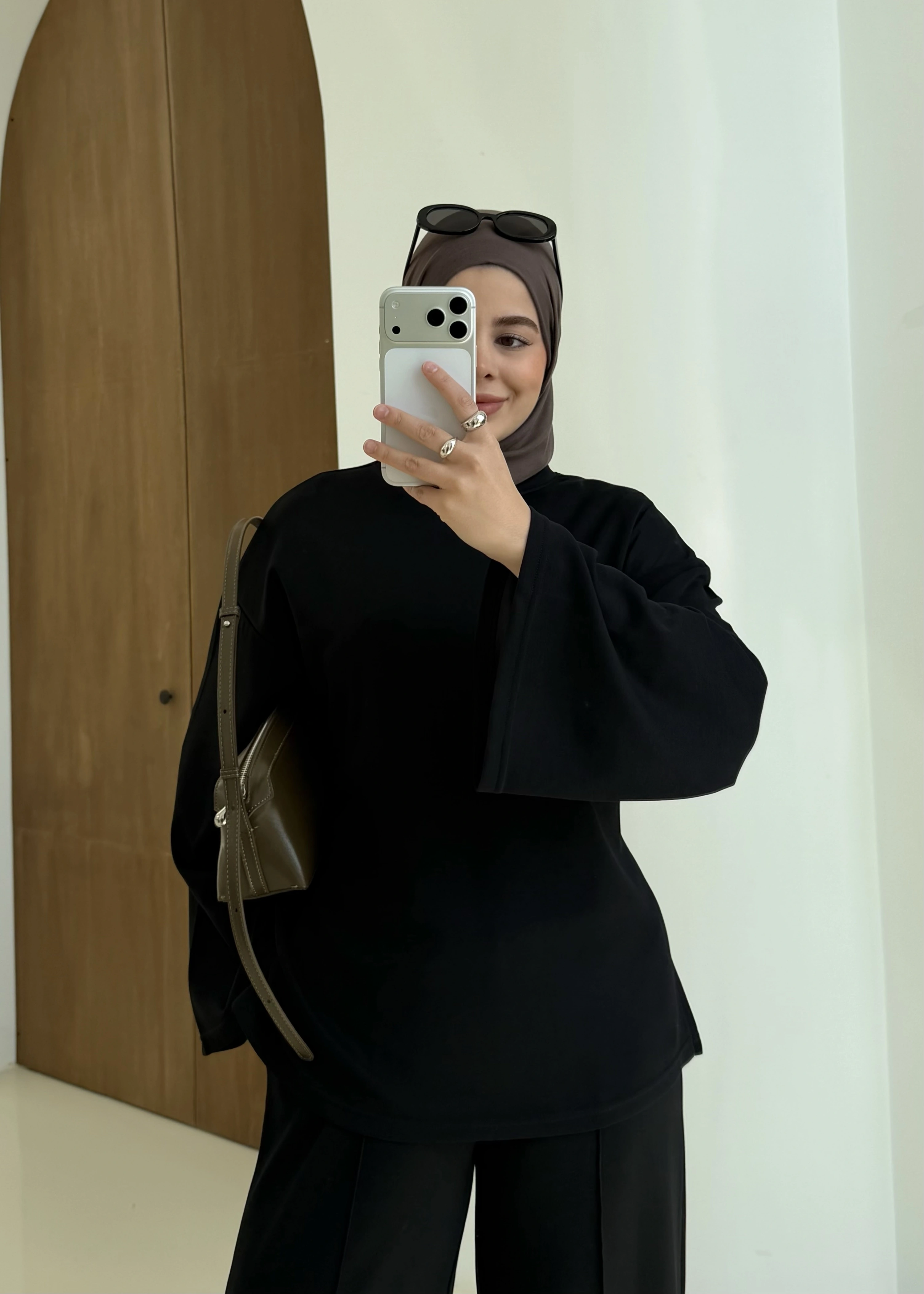 3586 SWEAT TAKIM BEL İPLİ siyah