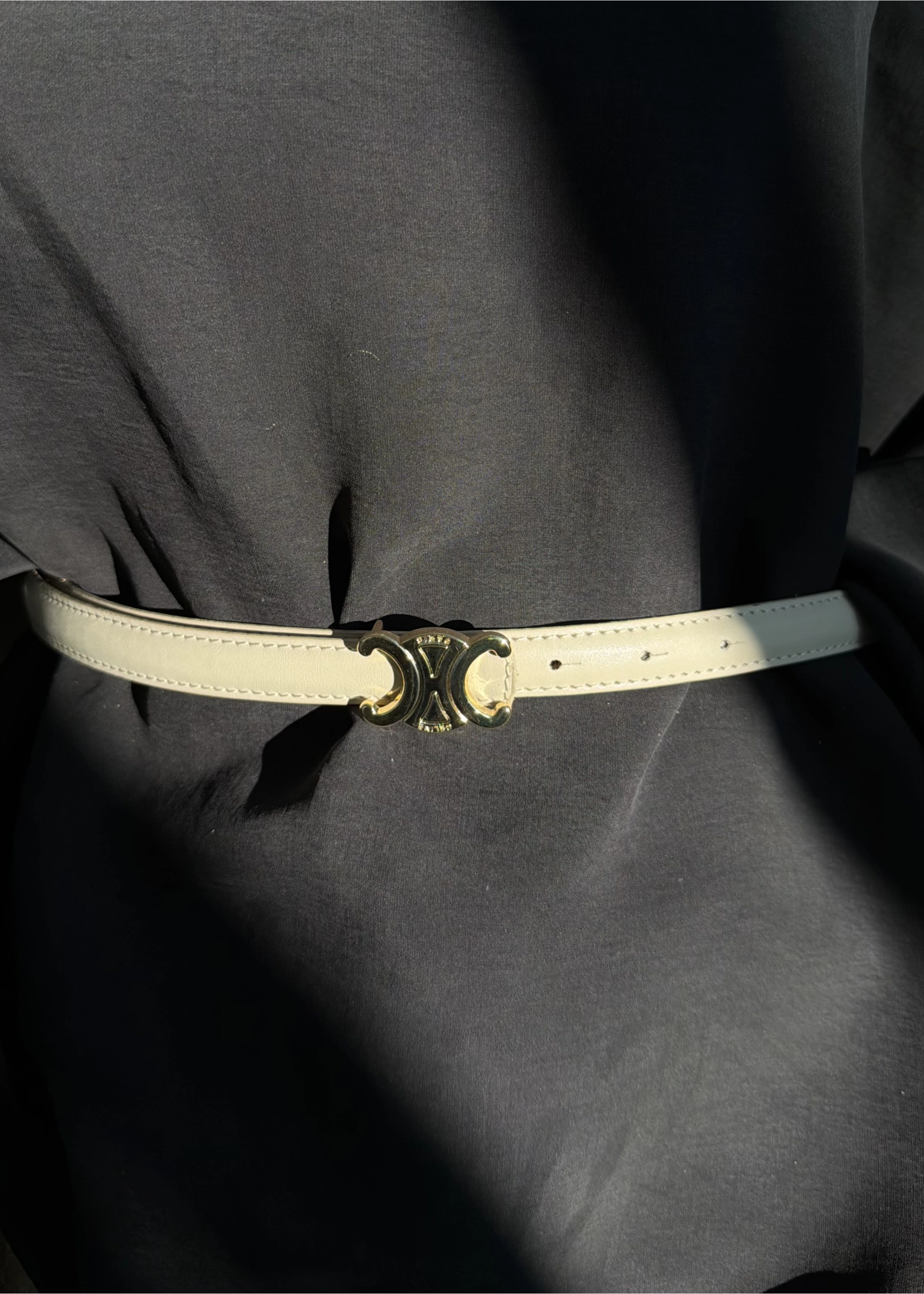 %100 DERİ CELİNE KEMER krem