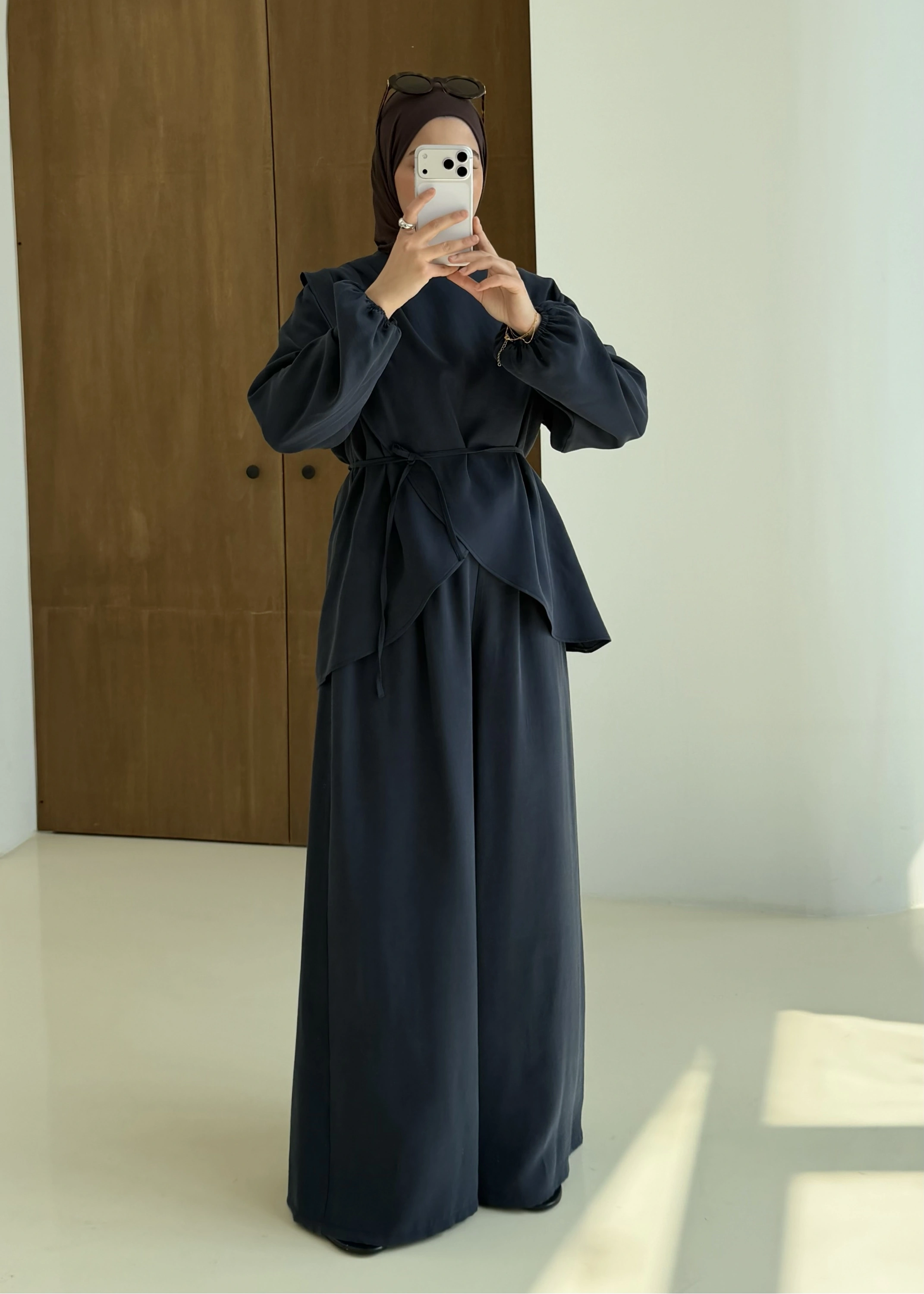 9118 ÇAPRAZ KAPAMALI TAKIM LACİVERT