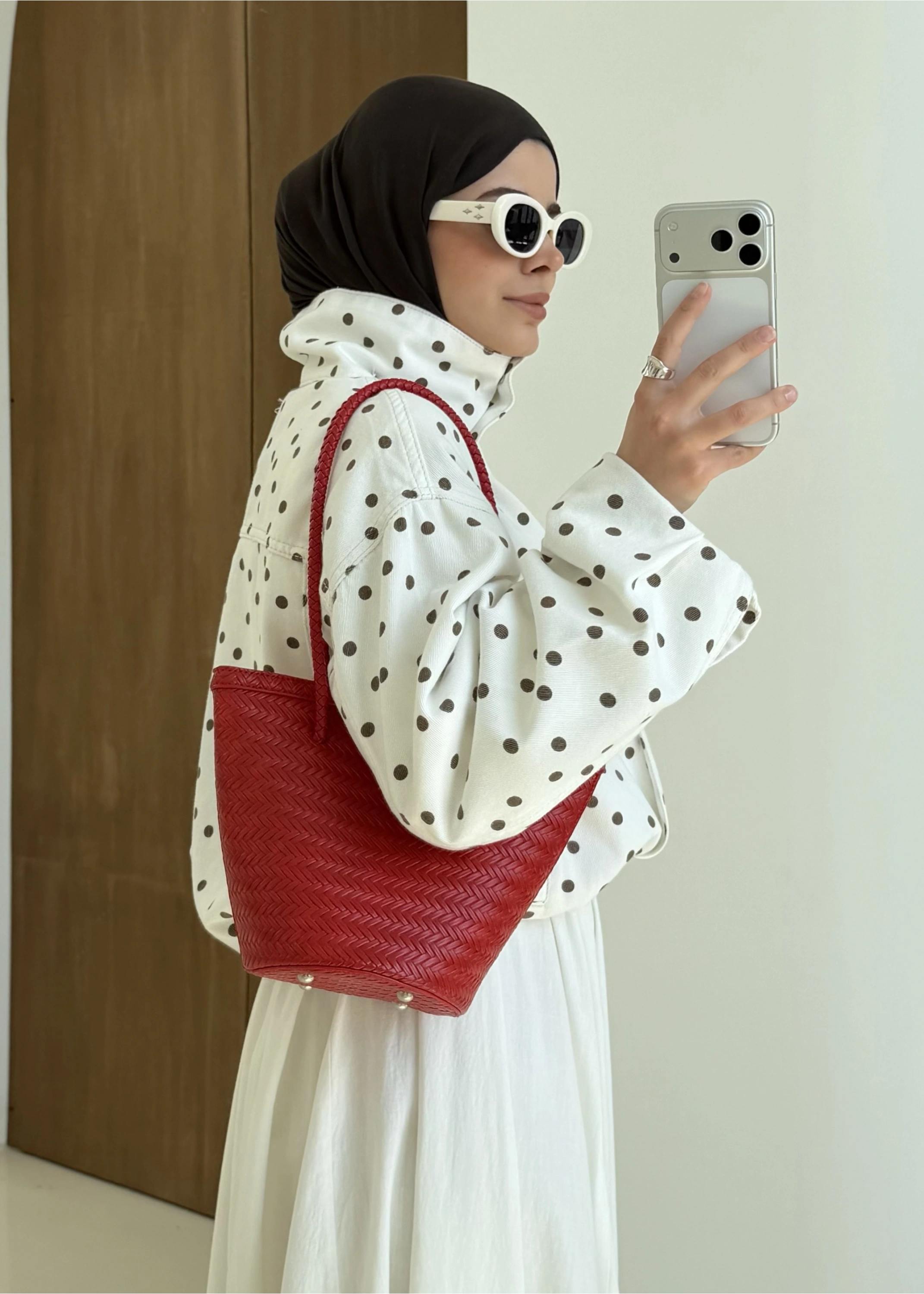 KAHVERENGİ PUANTİYE GABARDİN CEKET