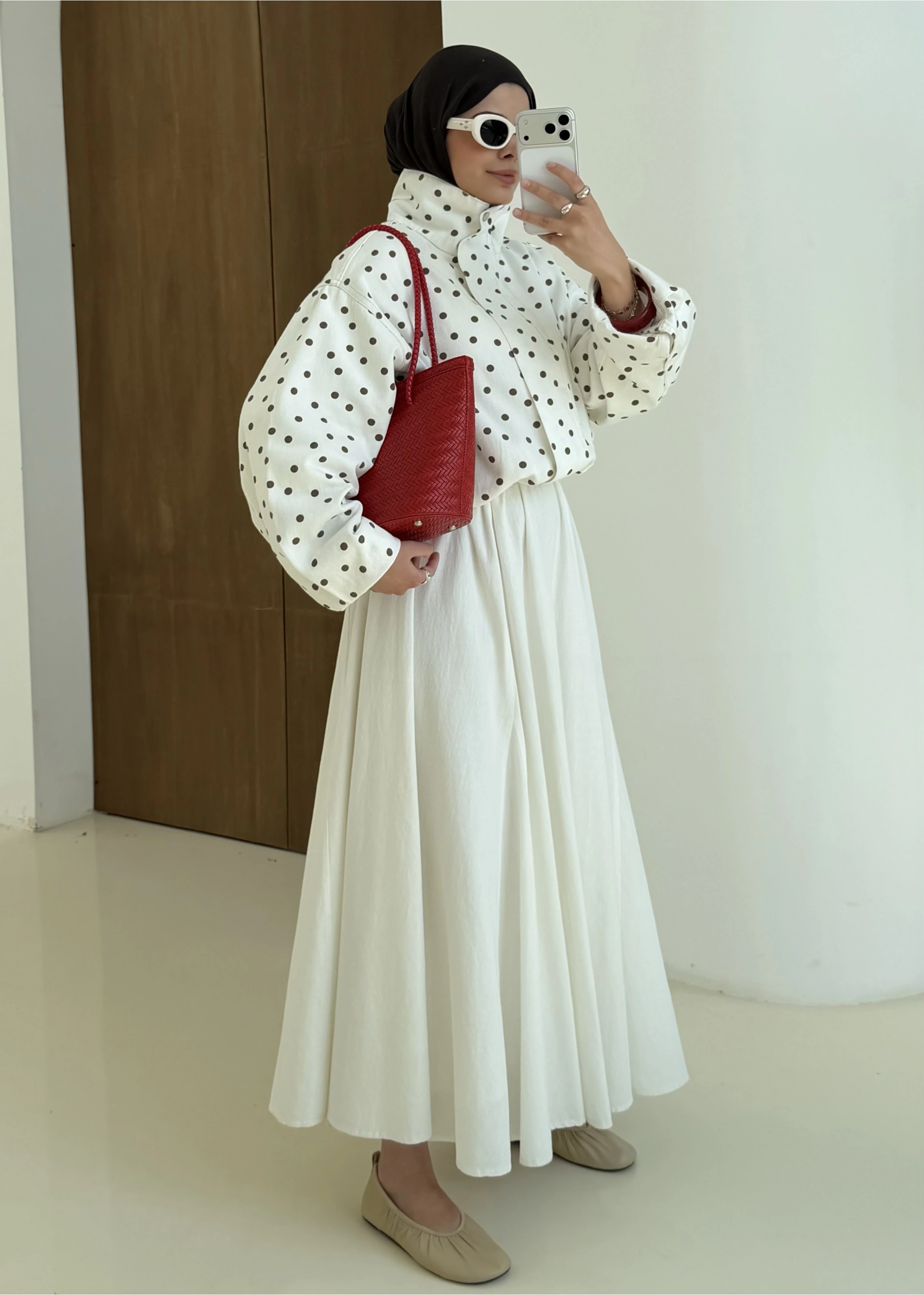 KAHVERENGİ PUANTİYE GABARDİN CEKET