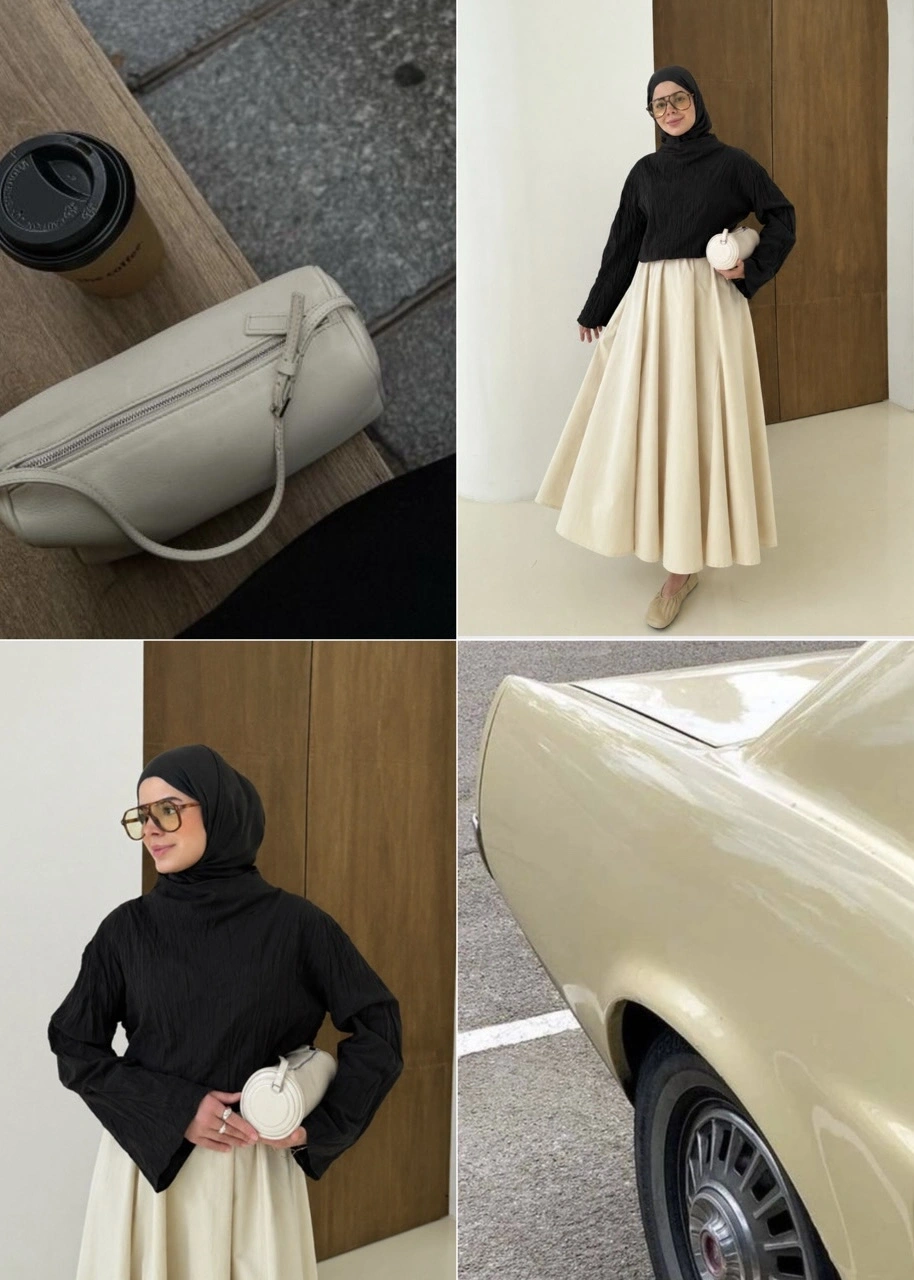 DİK YAKA VUAL GÖMLEK siyah