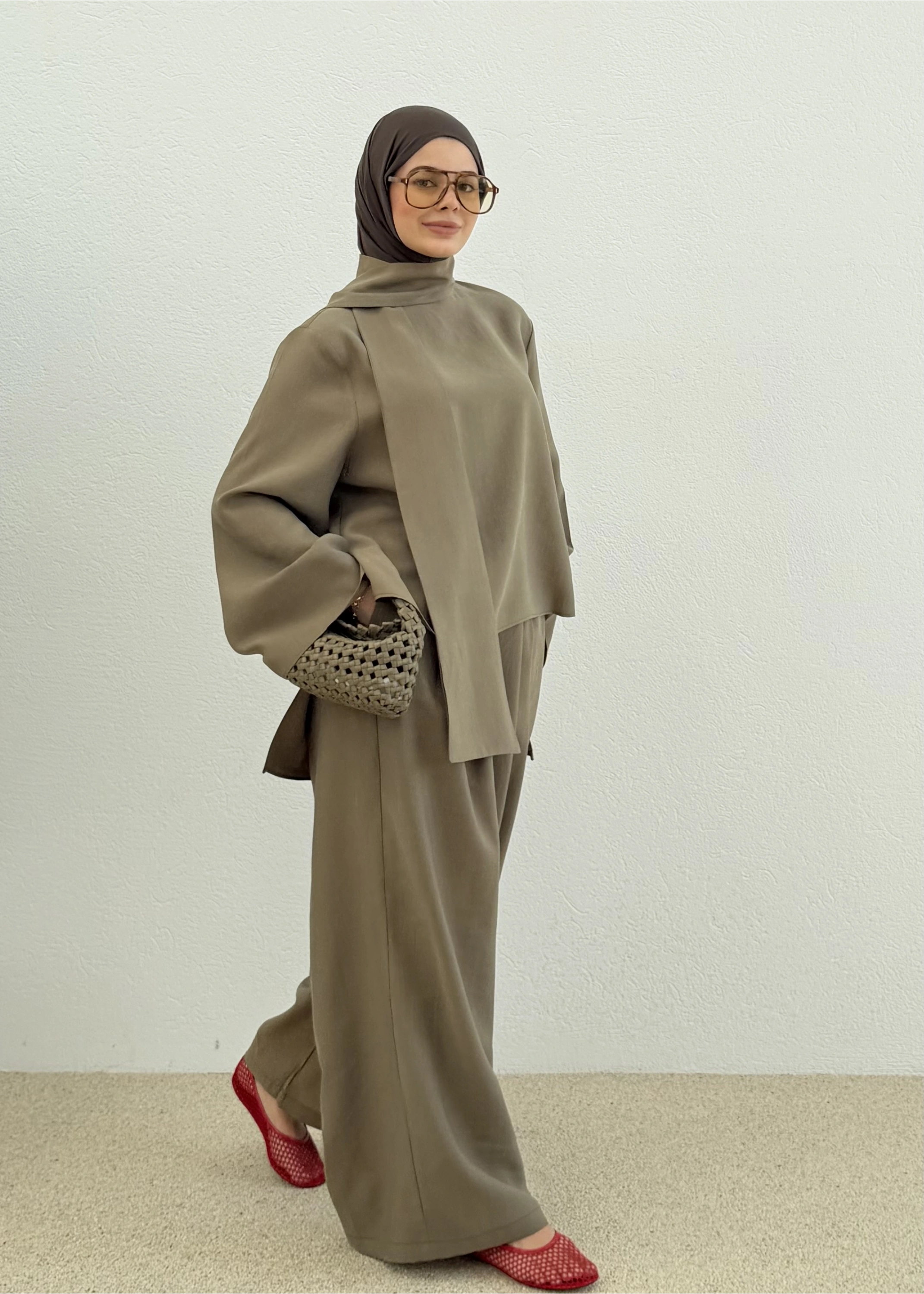 PALAZZO İKİLİ TAKIM yeşil