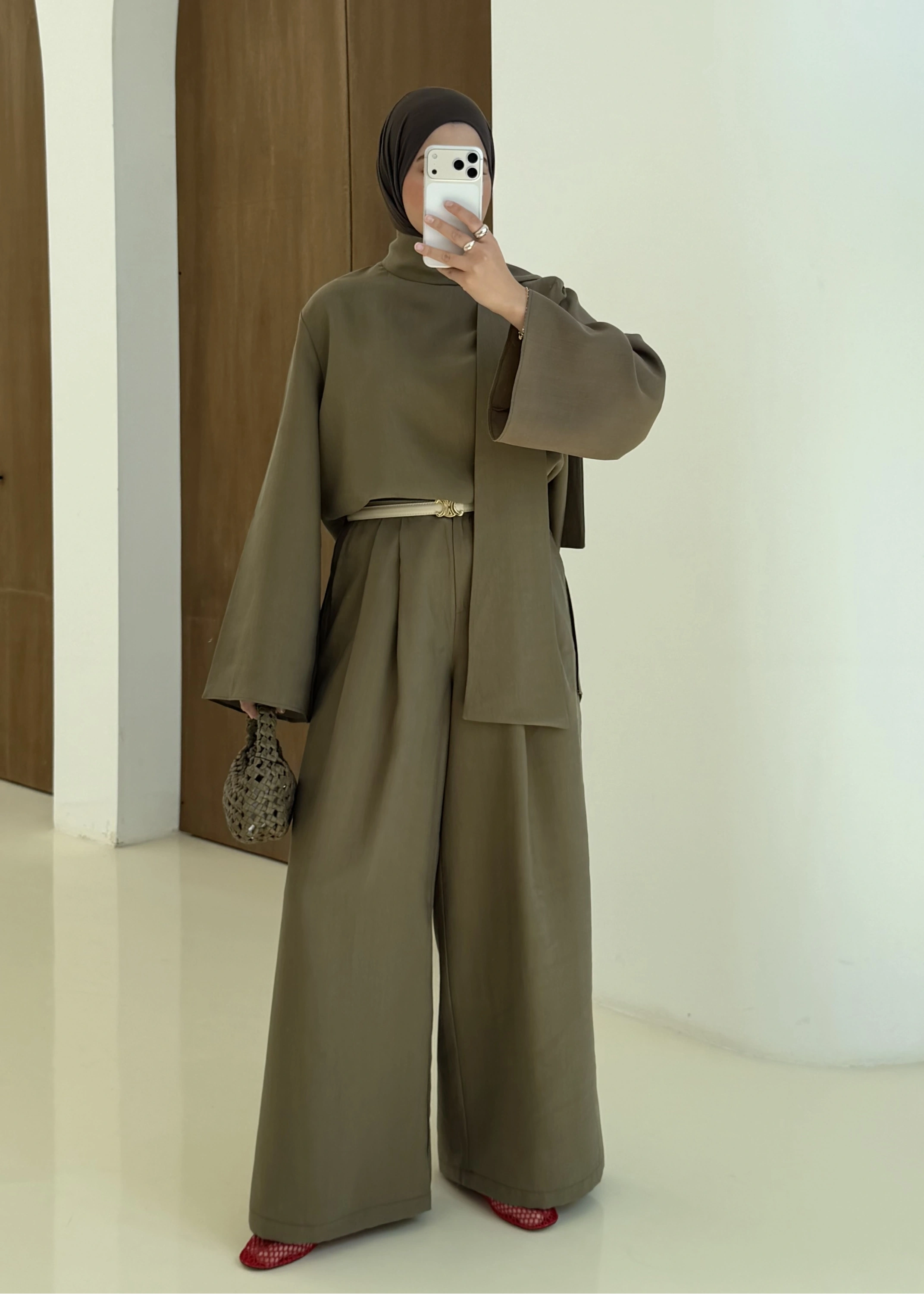 PALAZZO İKİLİ TAKIM yeşil