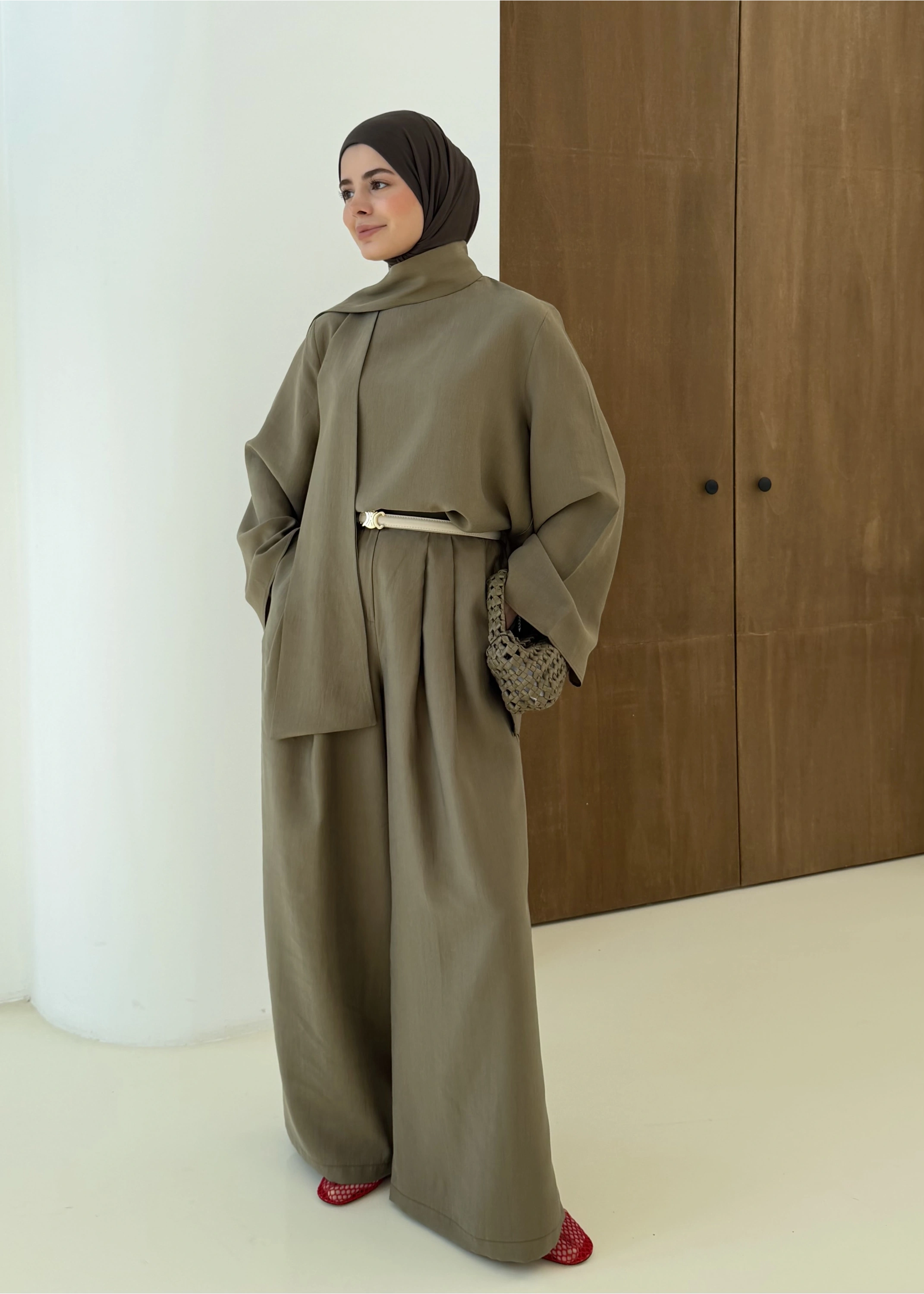 PALAZZO İKİLİ TAKIM yeşil