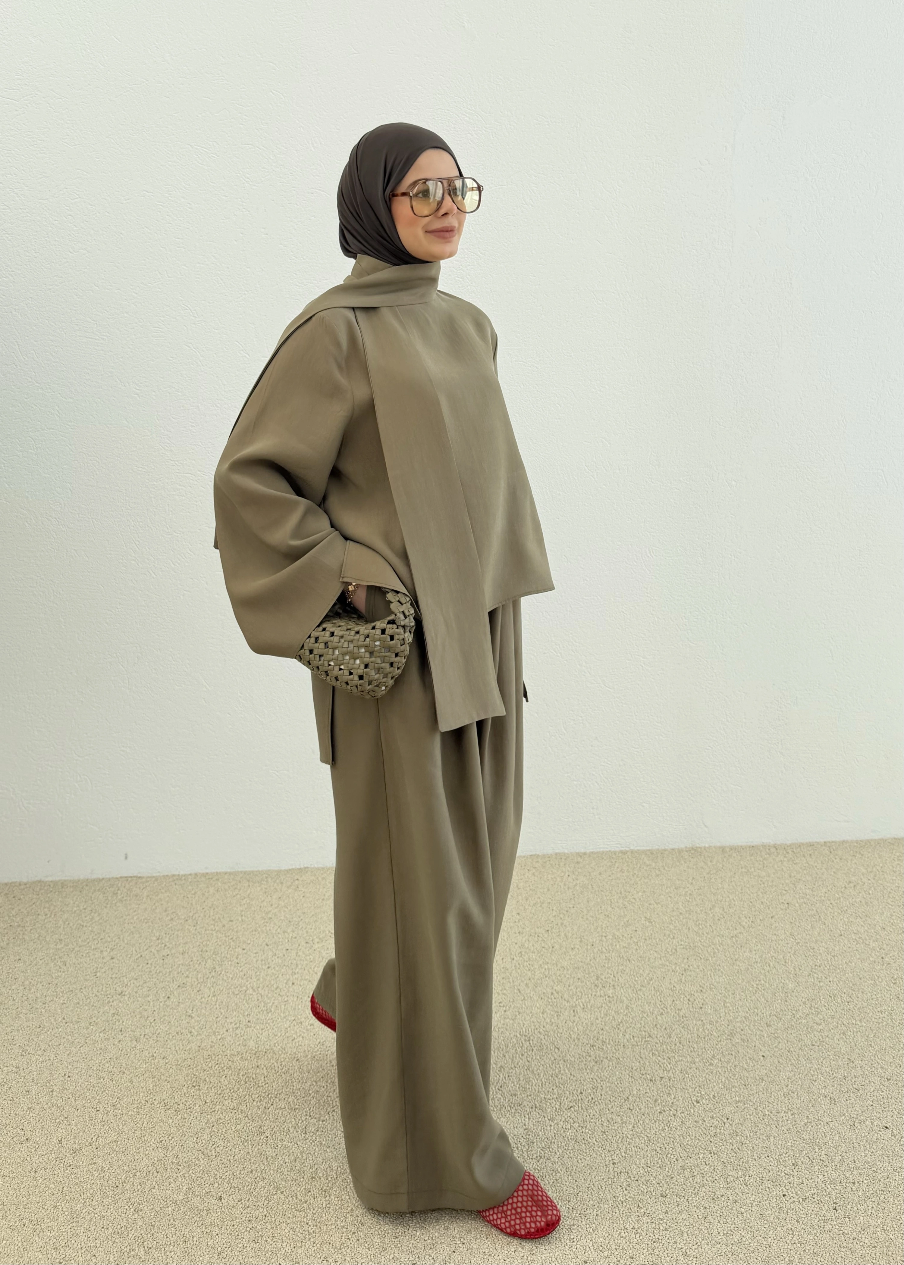 PALAZZO İKİLİ TAKIM yeşil