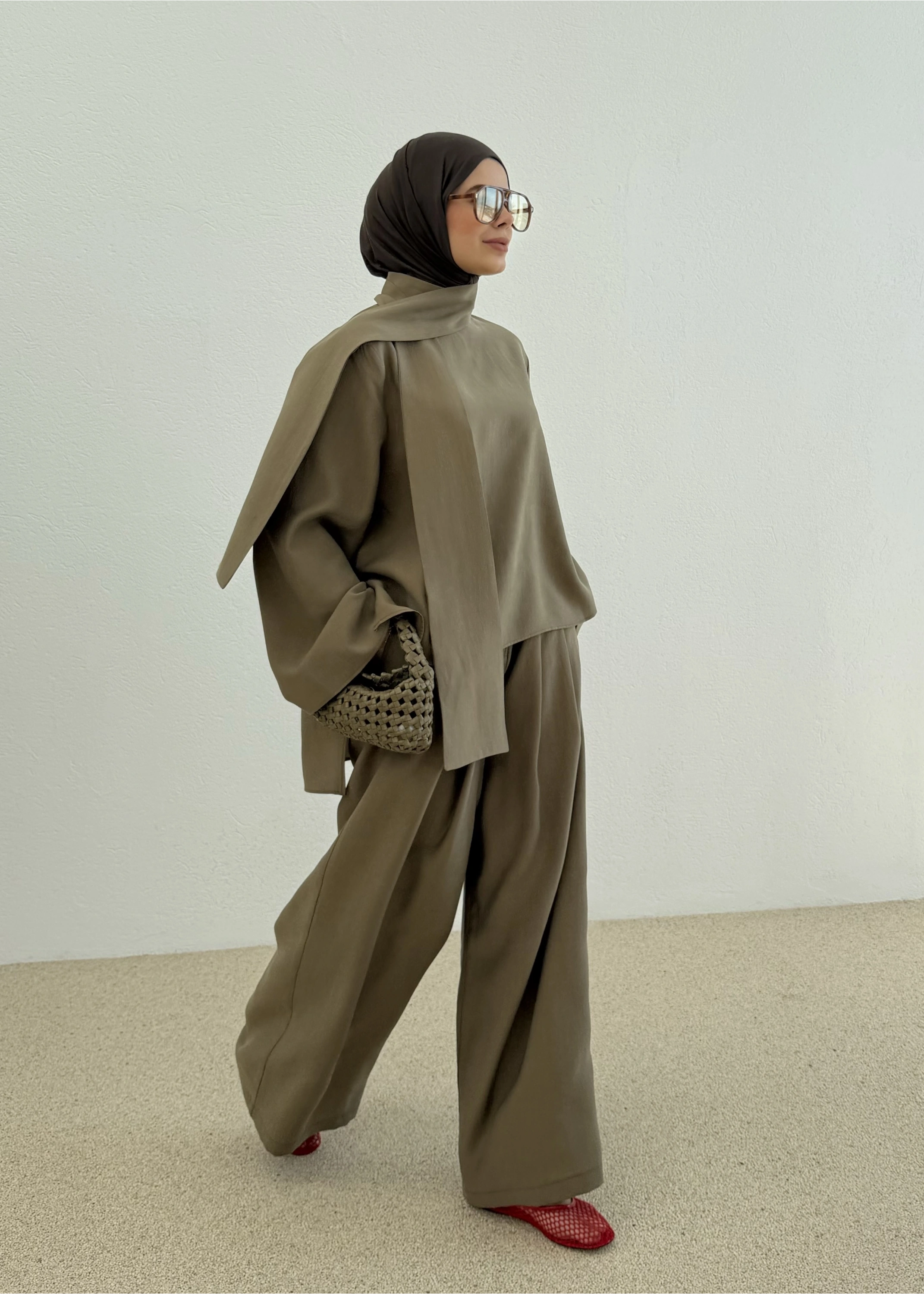 PALAZZO İKİLİ TAKIM yeşil