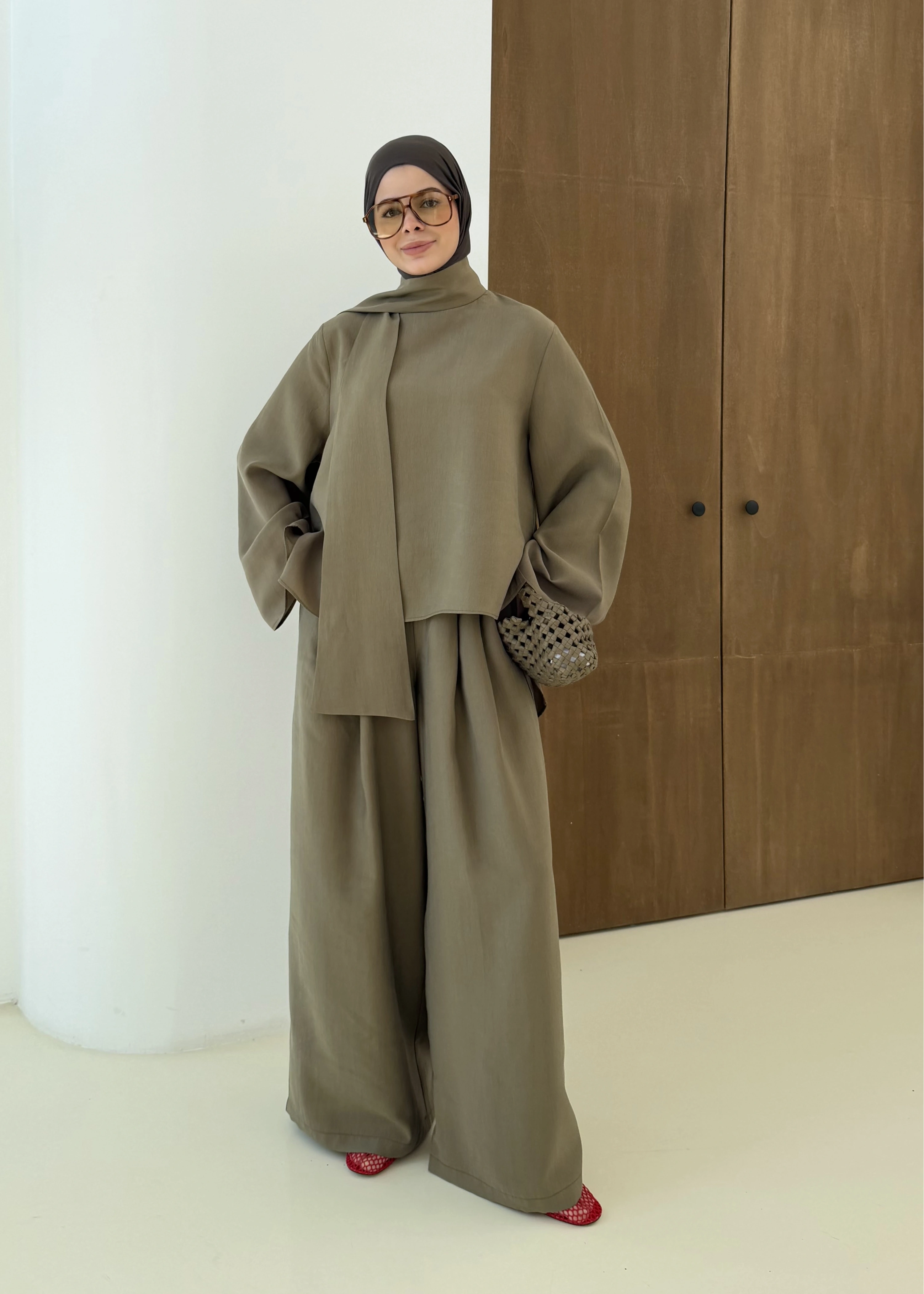 PALAZZO İKİLİ TAKIM yeşil