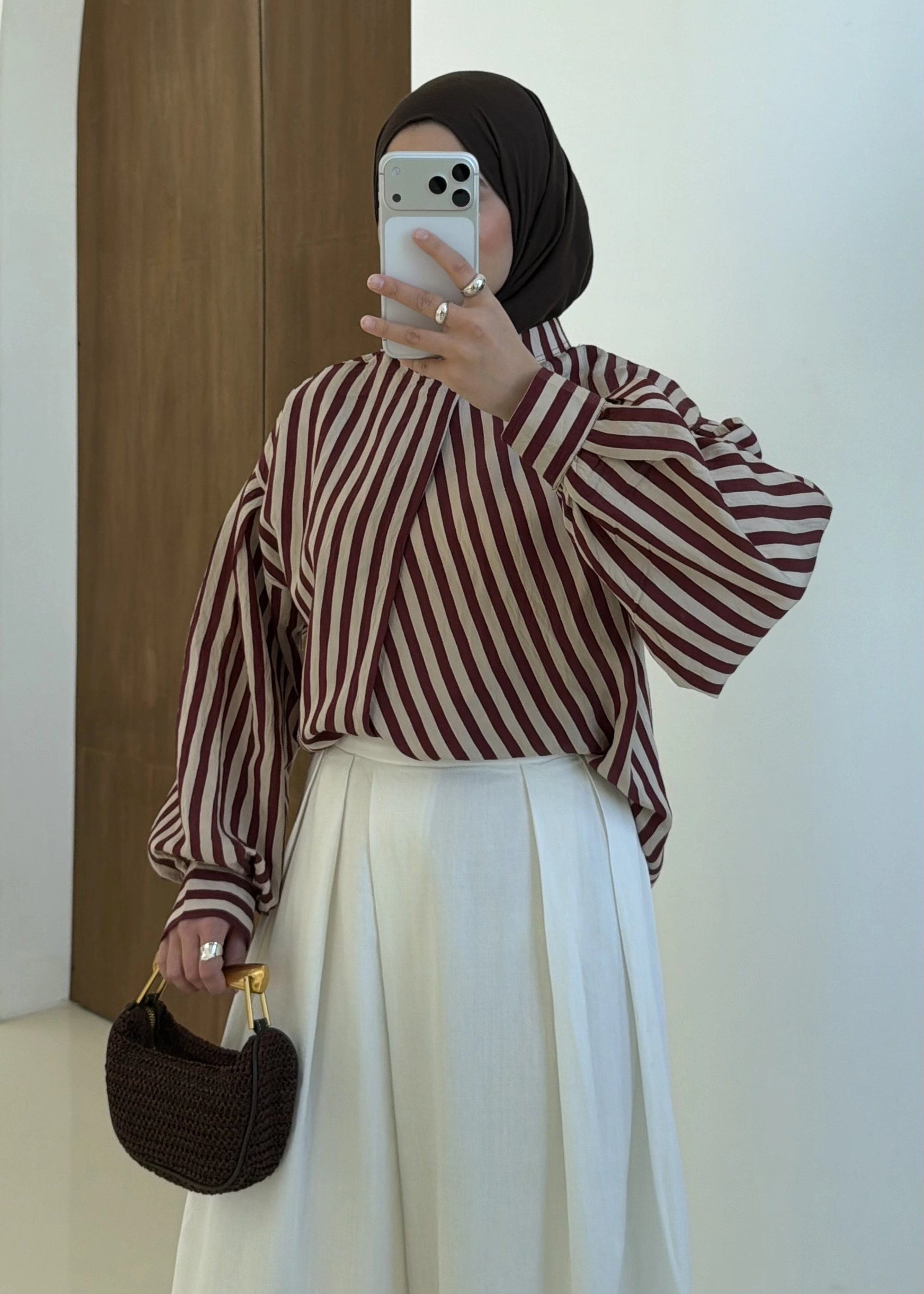 2022 ÇİZGİLİ GÖMLEK KIRMIZI