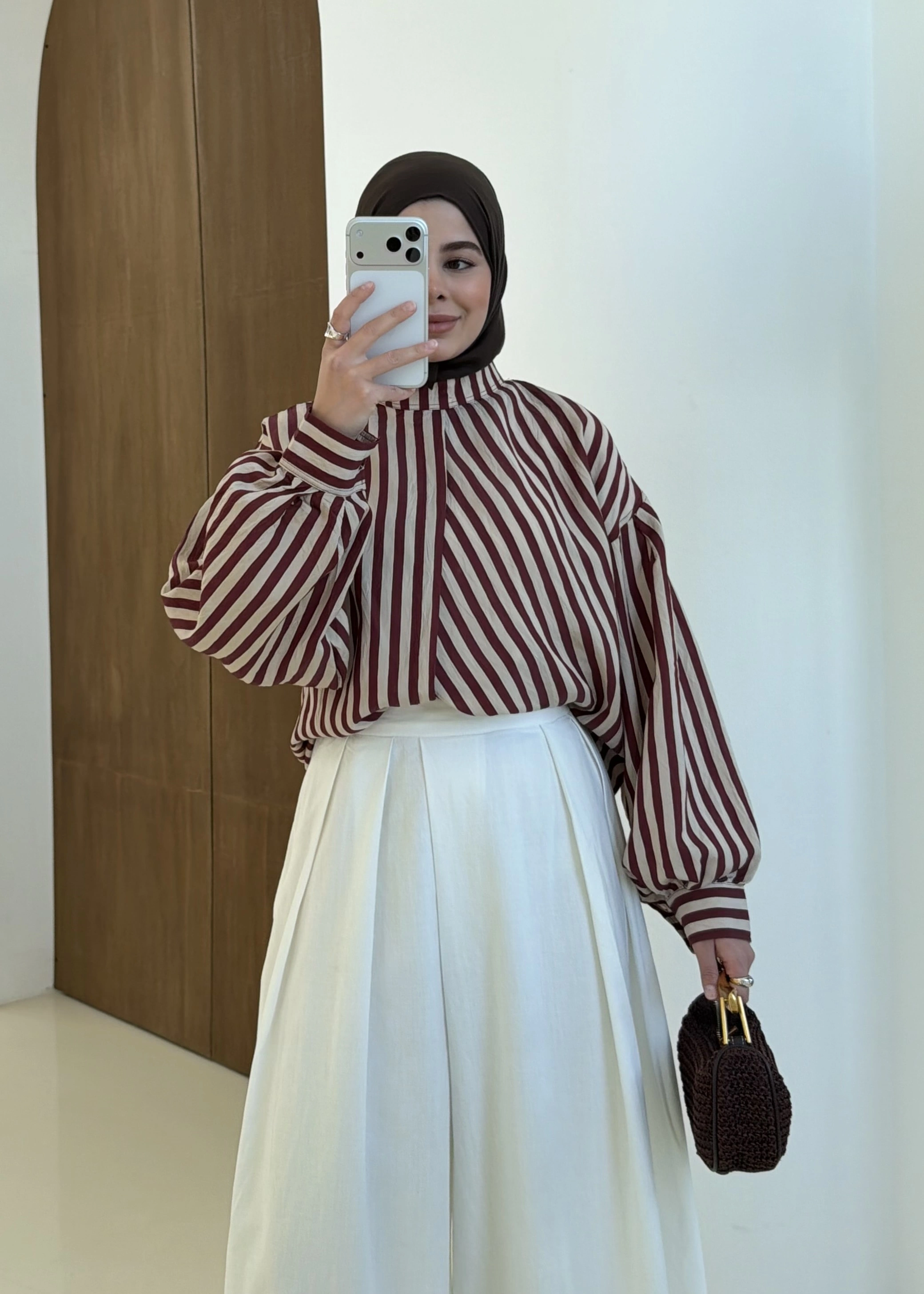 2022 ÇİZGİLİ GÖMLEK KIRMIZI