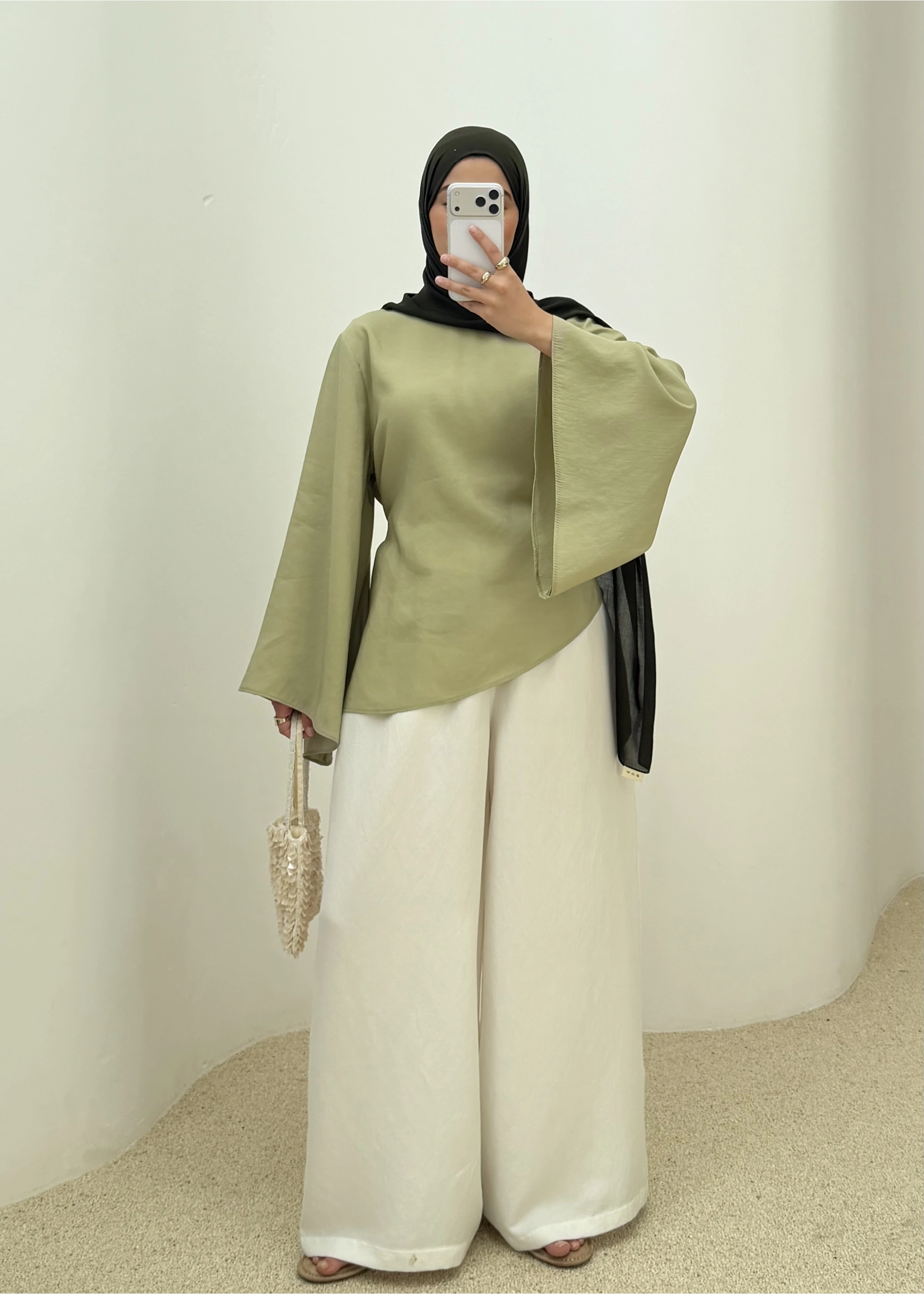 7146 İKİLİ ETEK TAKIM ÇAĞLA YEŞİL